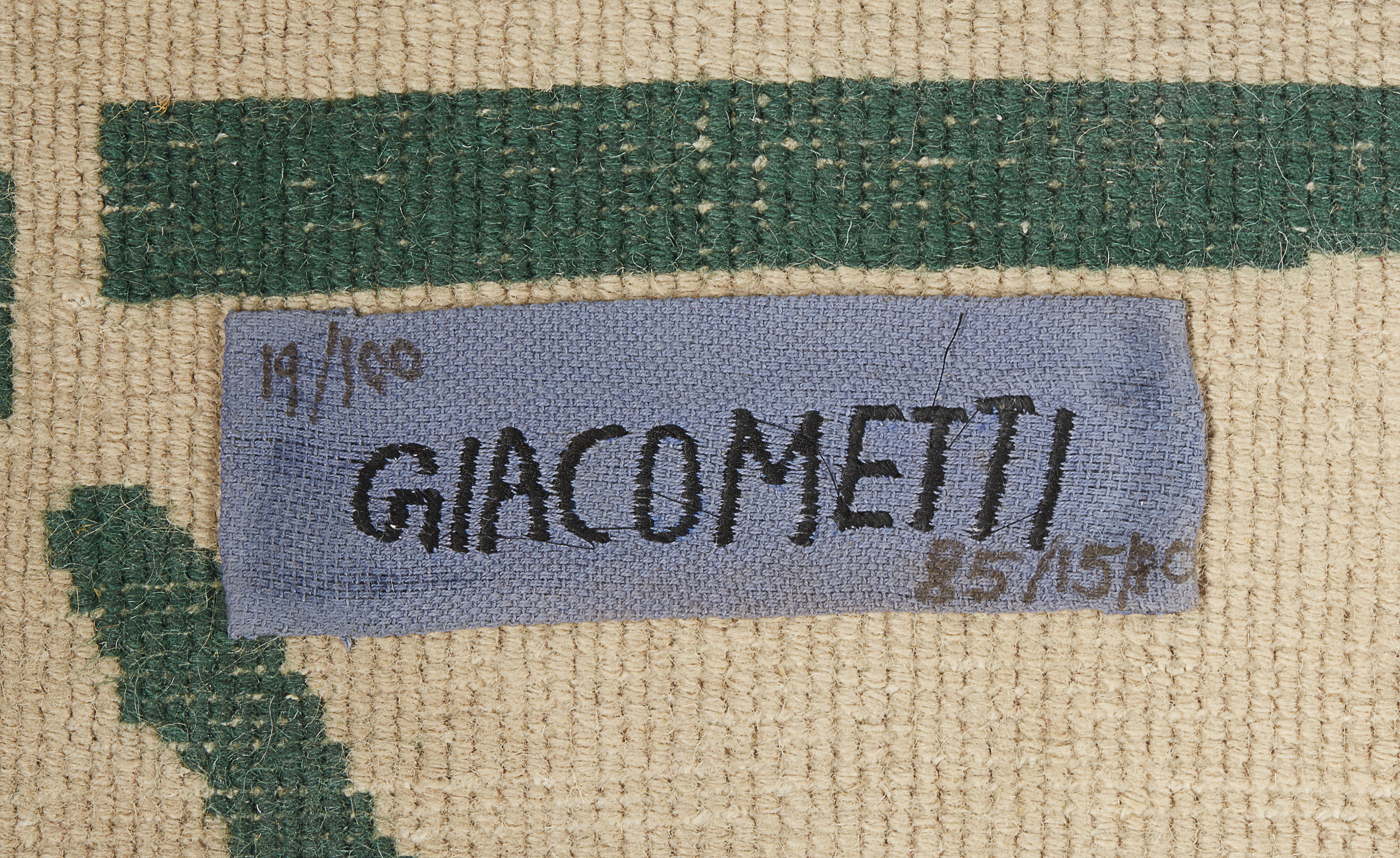 Grande Tapisserie Murale Diego Giacometti – La Promenade Des Amis, XXème Tissée Main