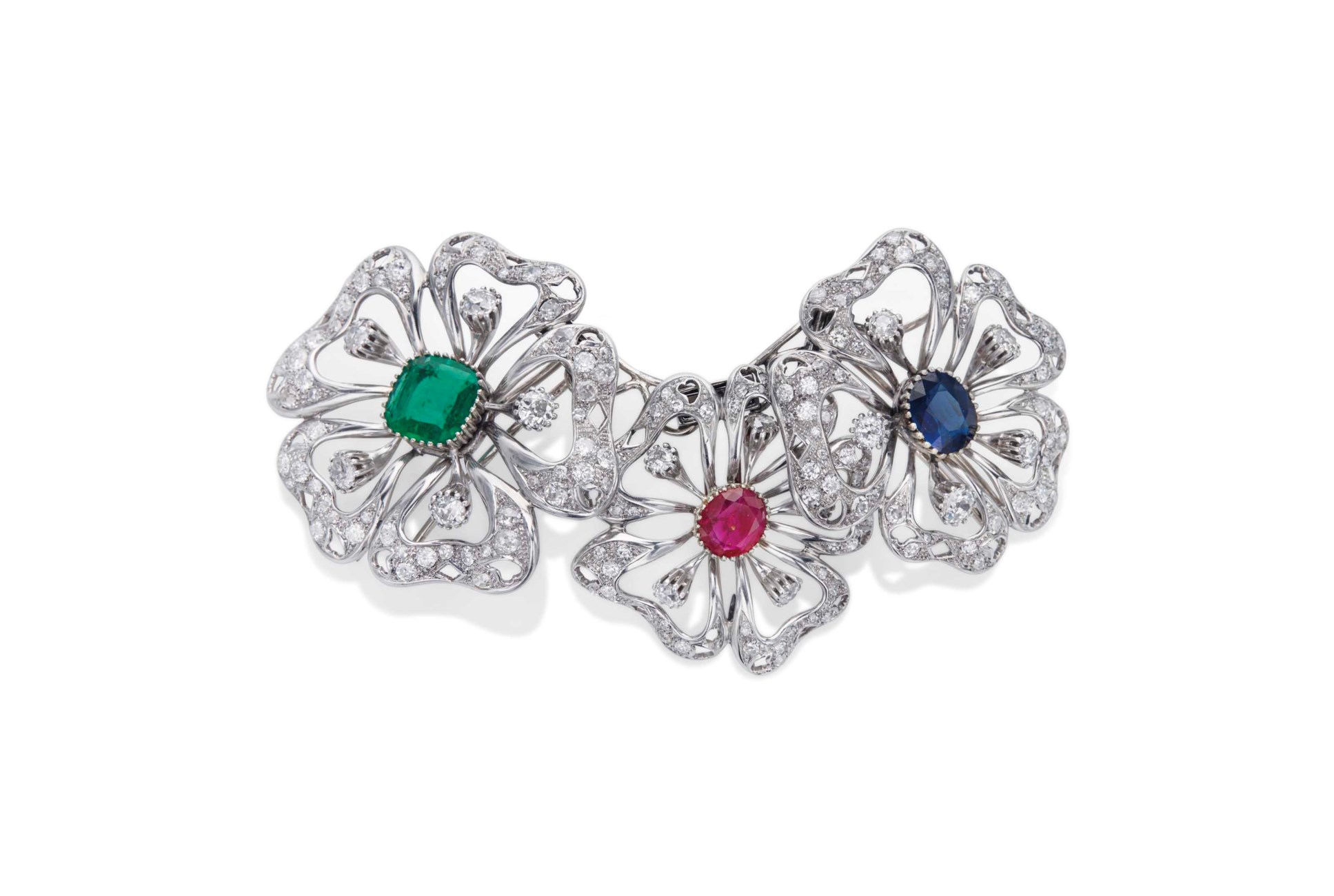BRACELET TRANSFORMABLE EN BROCHE SAPHIR ET DIAMANTS, | Christie’s