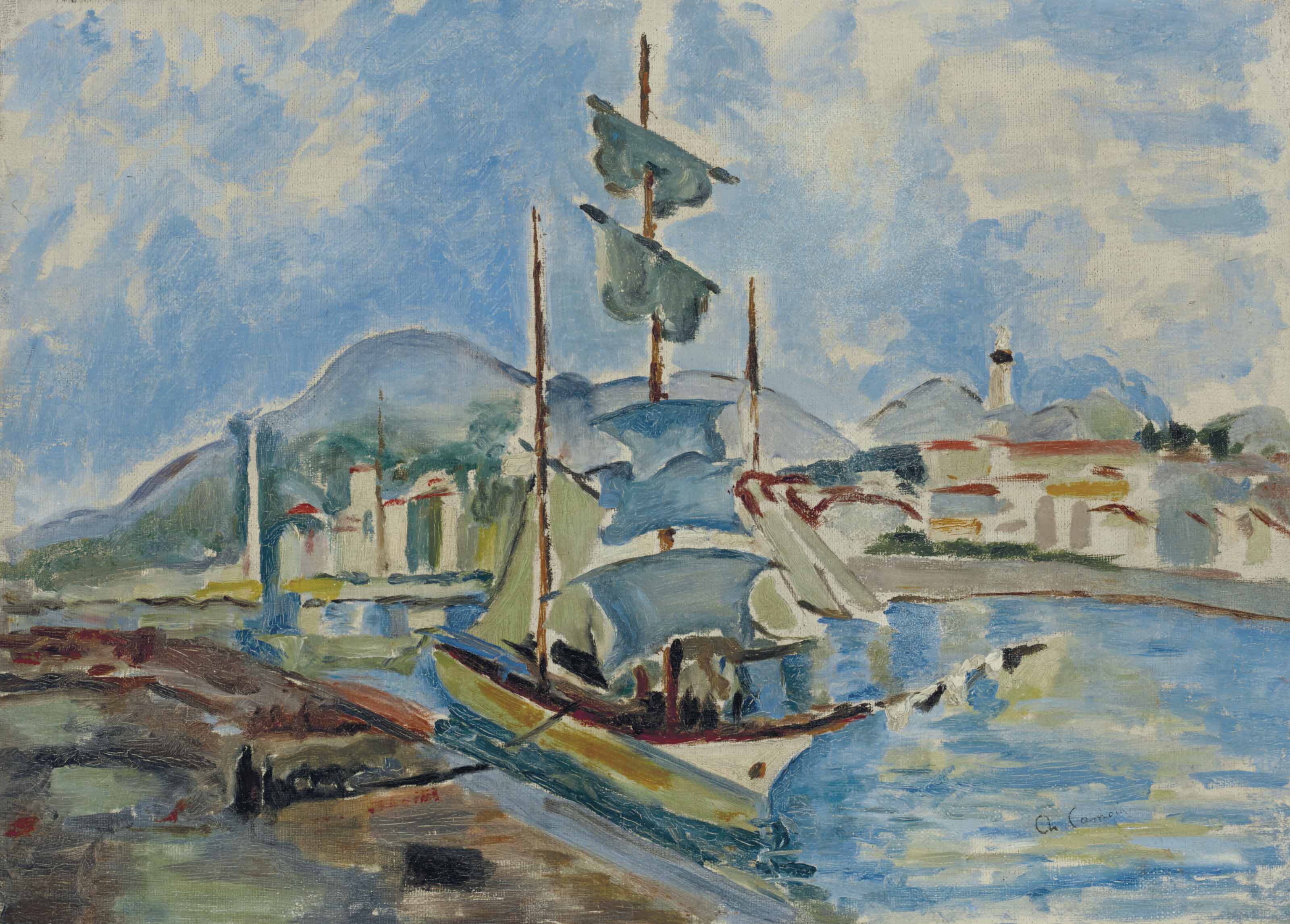 Charles Camoin 1879 1965 La Go lette le long du quai 