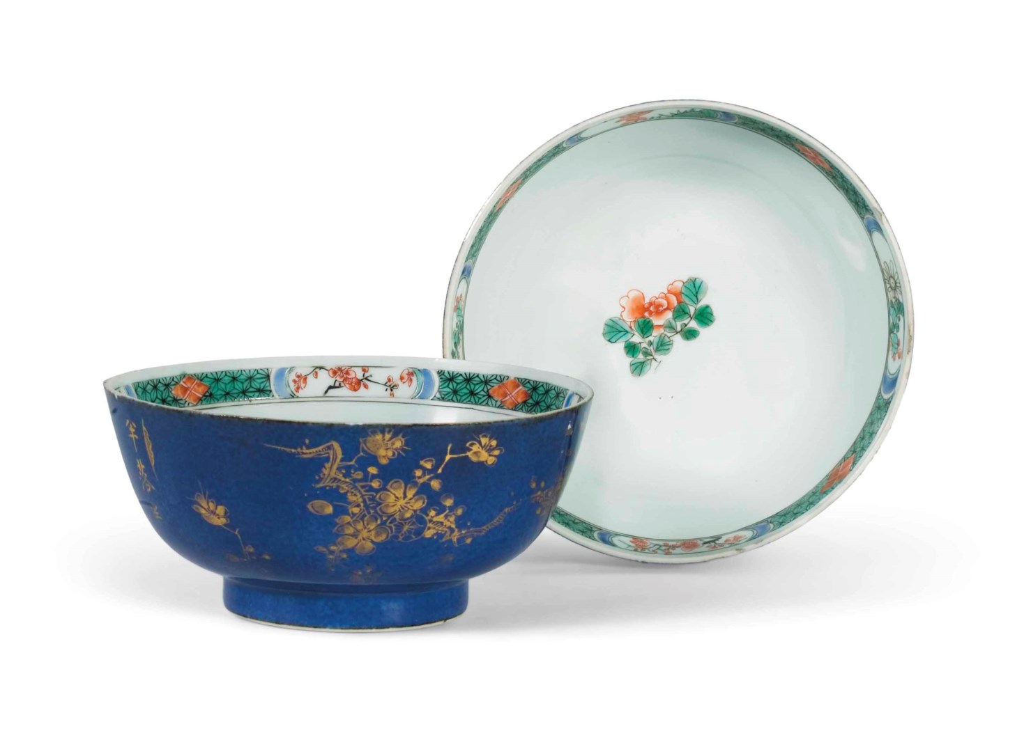 Grand bol ancien en porcelaine de Chine marquée Kangxi - - Catawiki