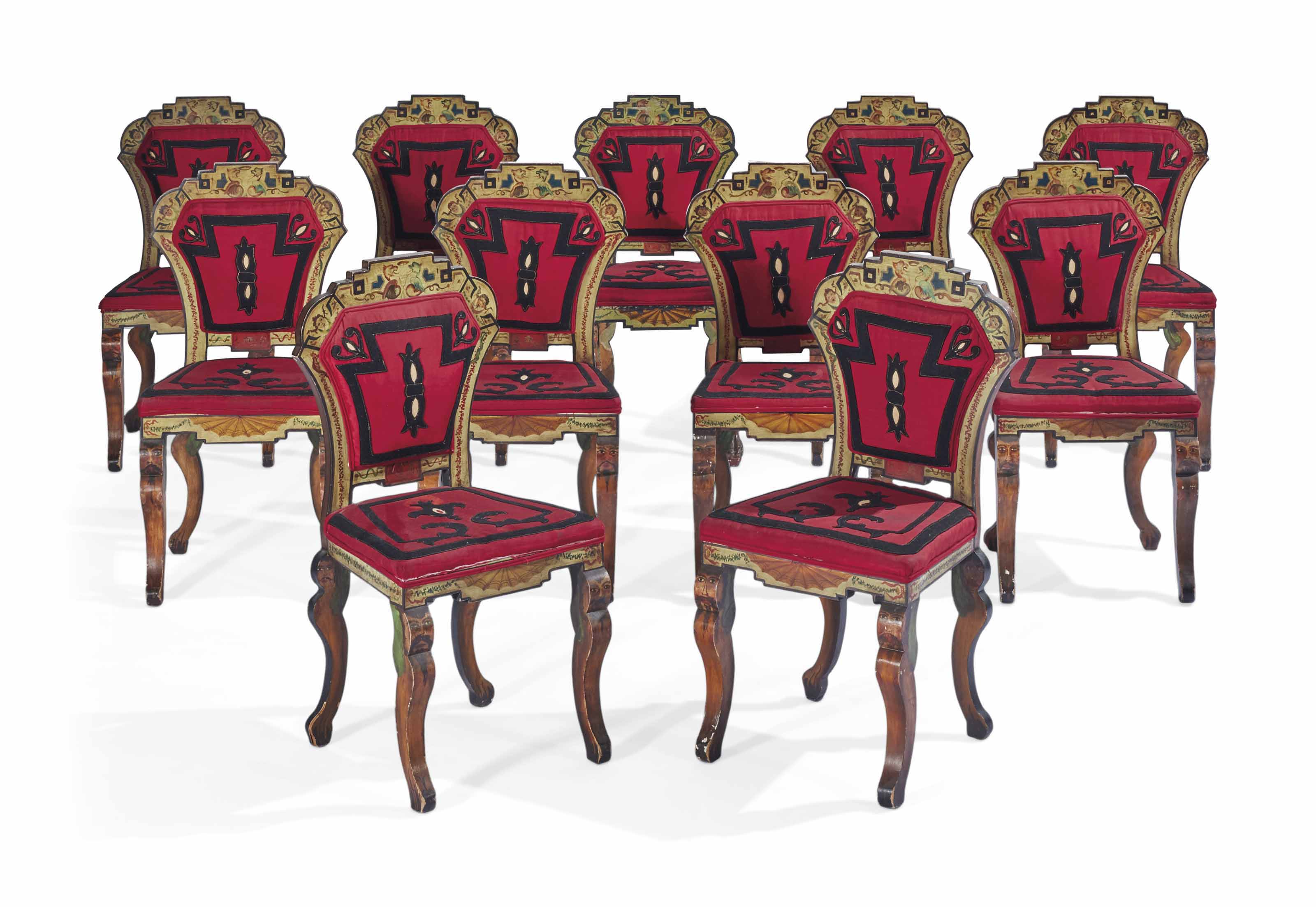 Suite De Dix Chaises De Bal De Style Neoclassique Italie Une