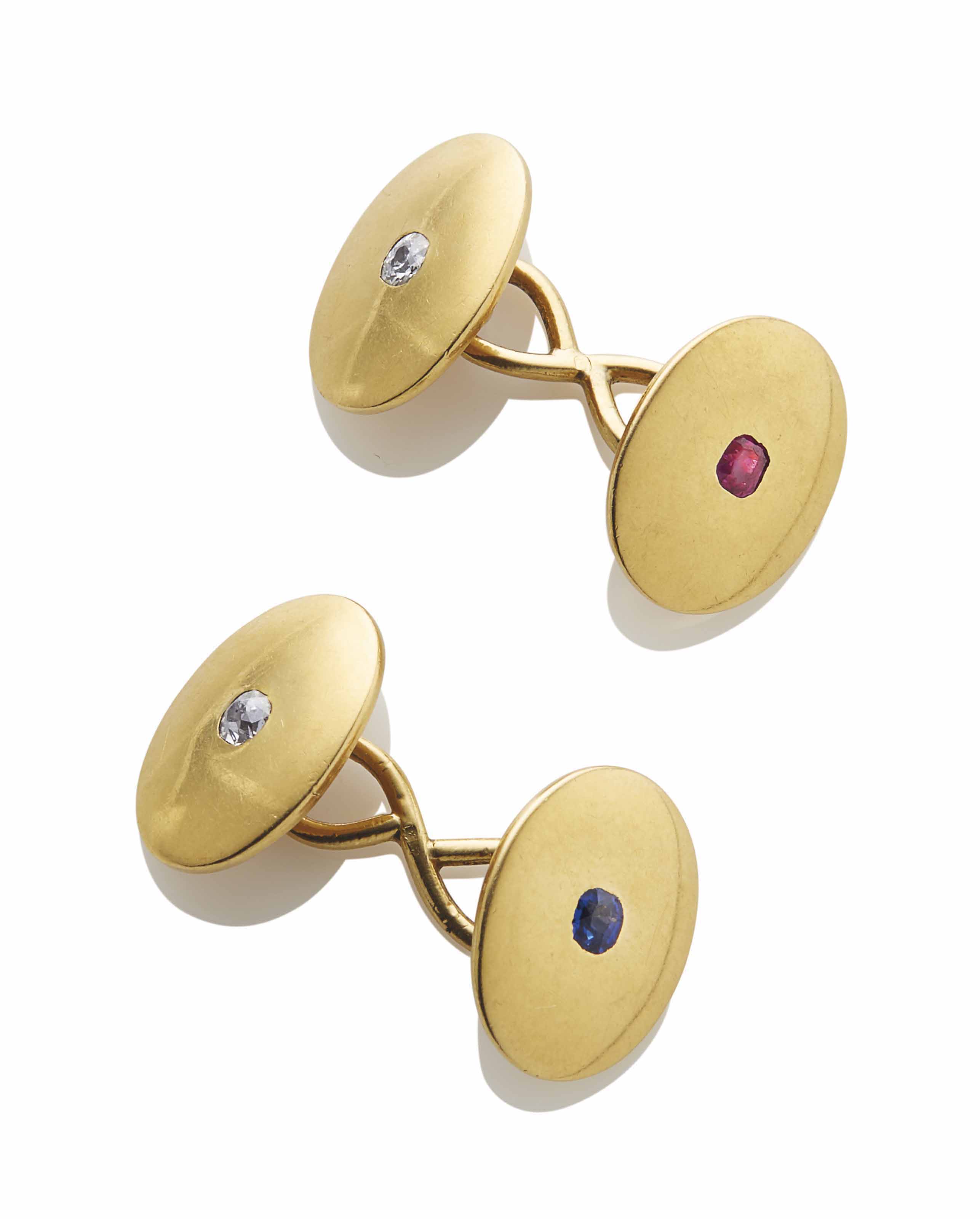 Bouton de manchette saphir Clearance