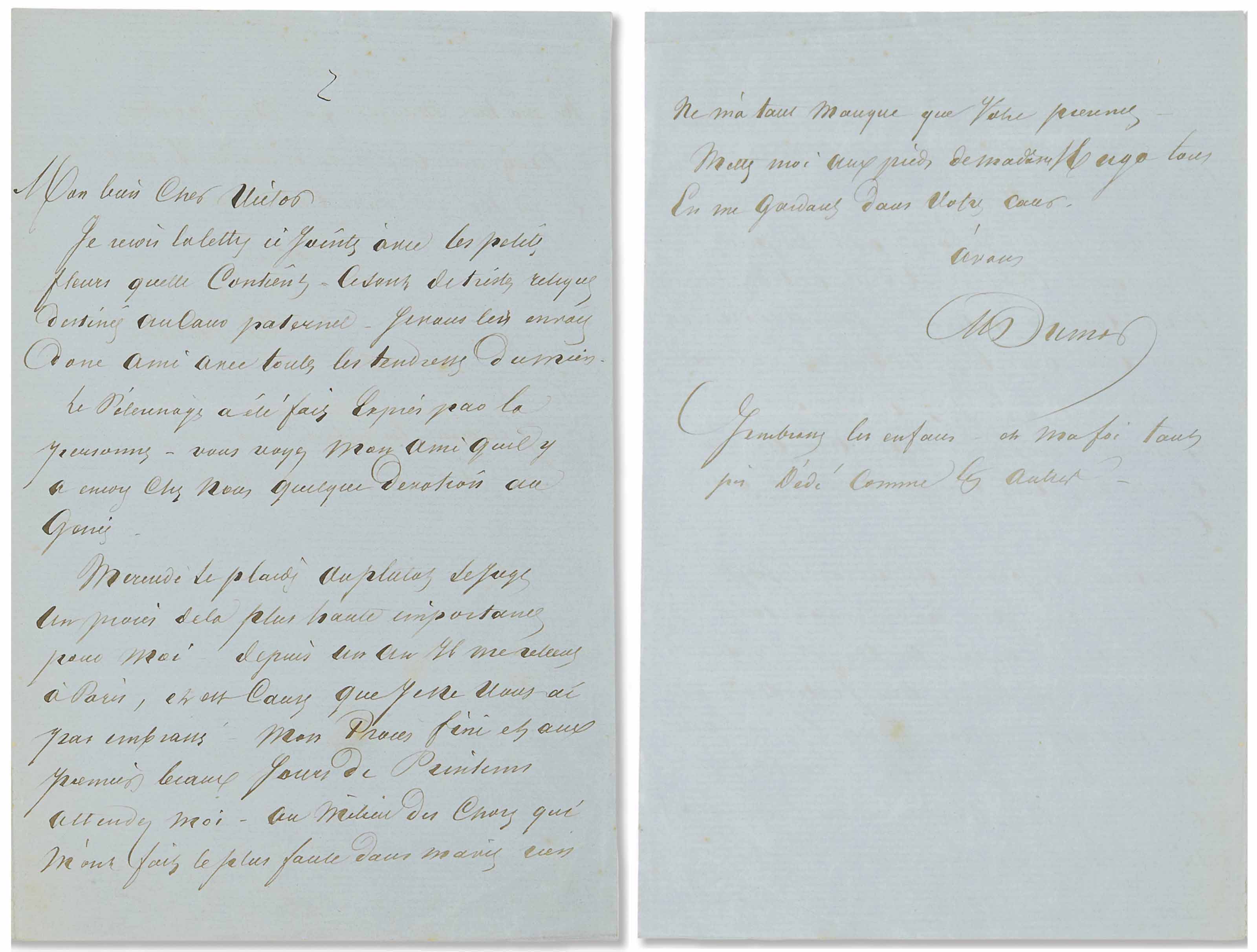Lettre Autographe Signée Oscar Honoré - Adressée à Victorin Joncières, 2 Pages - XVIIIe Siècle