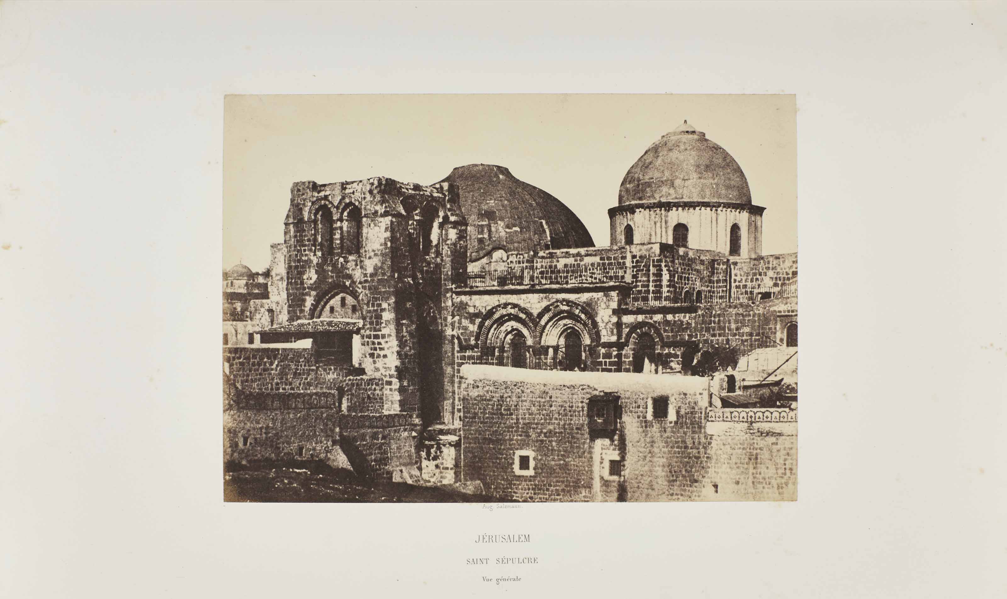 SALZMANN, Auguste (18241872). Jérusalem. Étude et reproduction