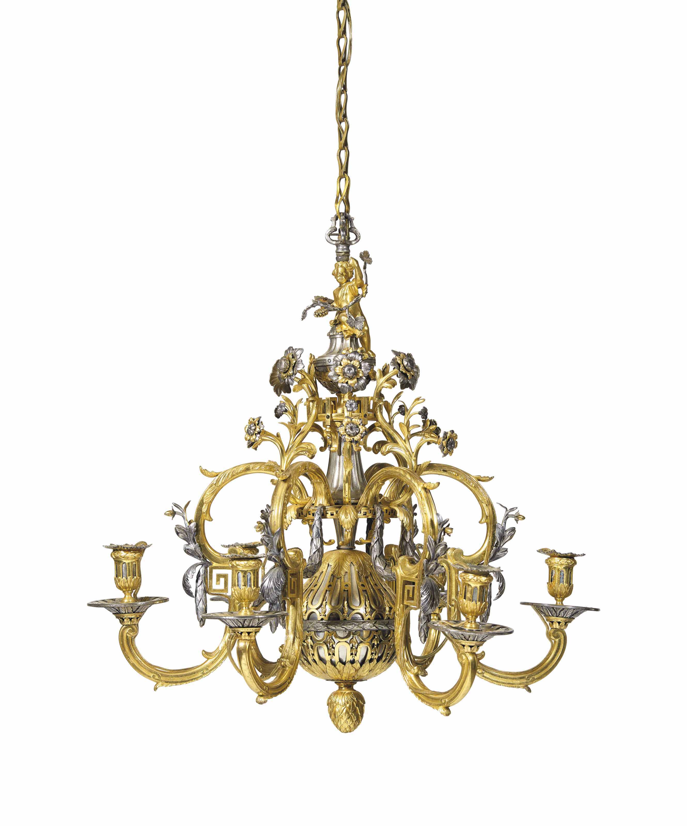 Lustre D Epoque Louis Xvi Vienne Vers 1770 Attribue A Anton