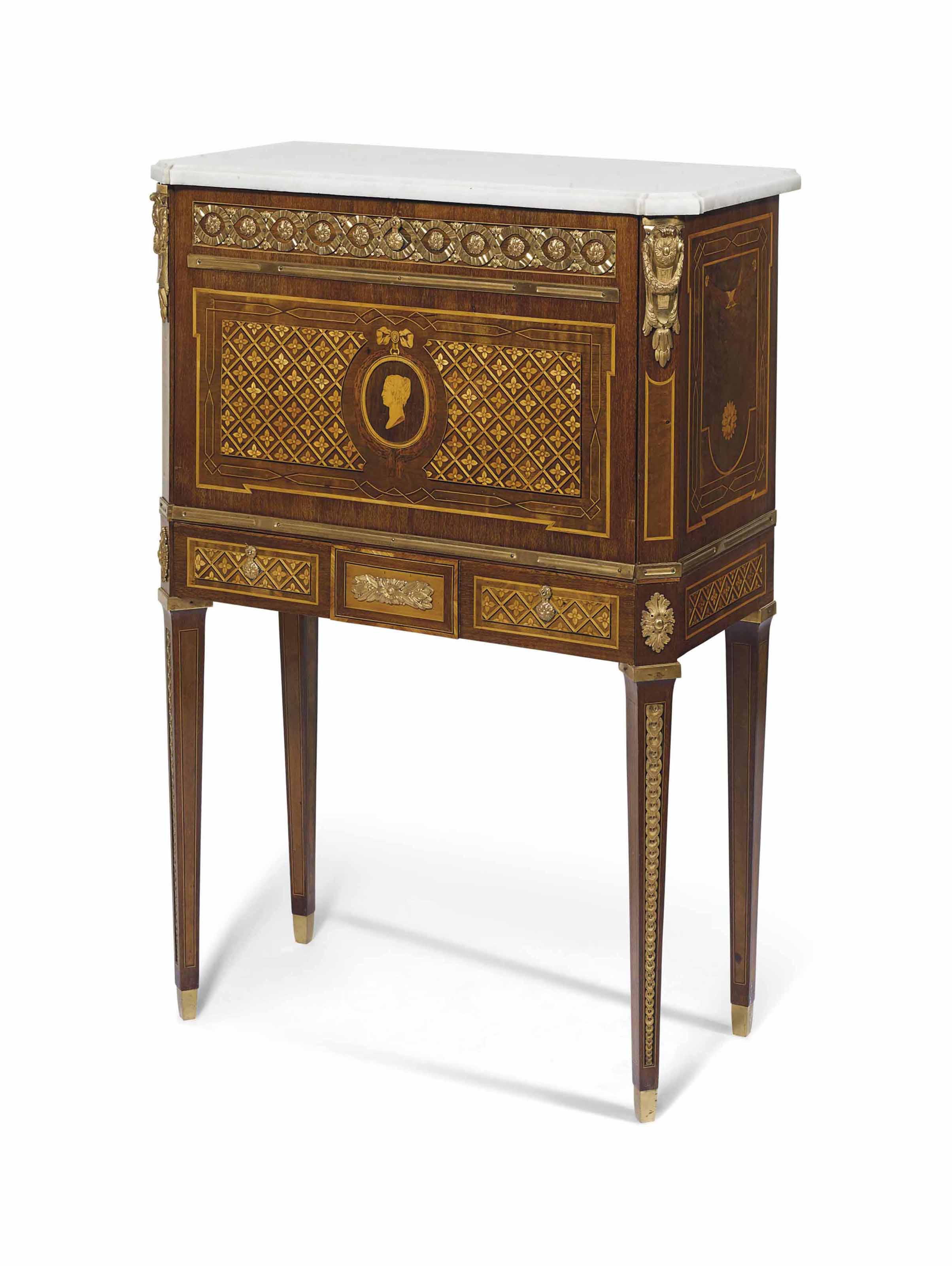 Secretaire En Cabinet D Epoque Neoclassique Signature De Georg Haupt Suede Date 1779 Secretaire A Abattant