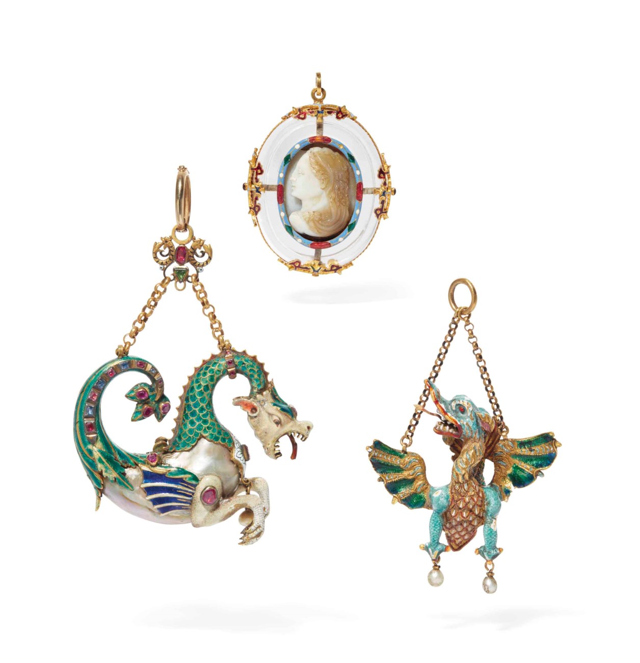 Pendentif Vintage En Or 18k Avec Perle D'eau Douce Cerclée D'or - Collier Mi-long - Occasion