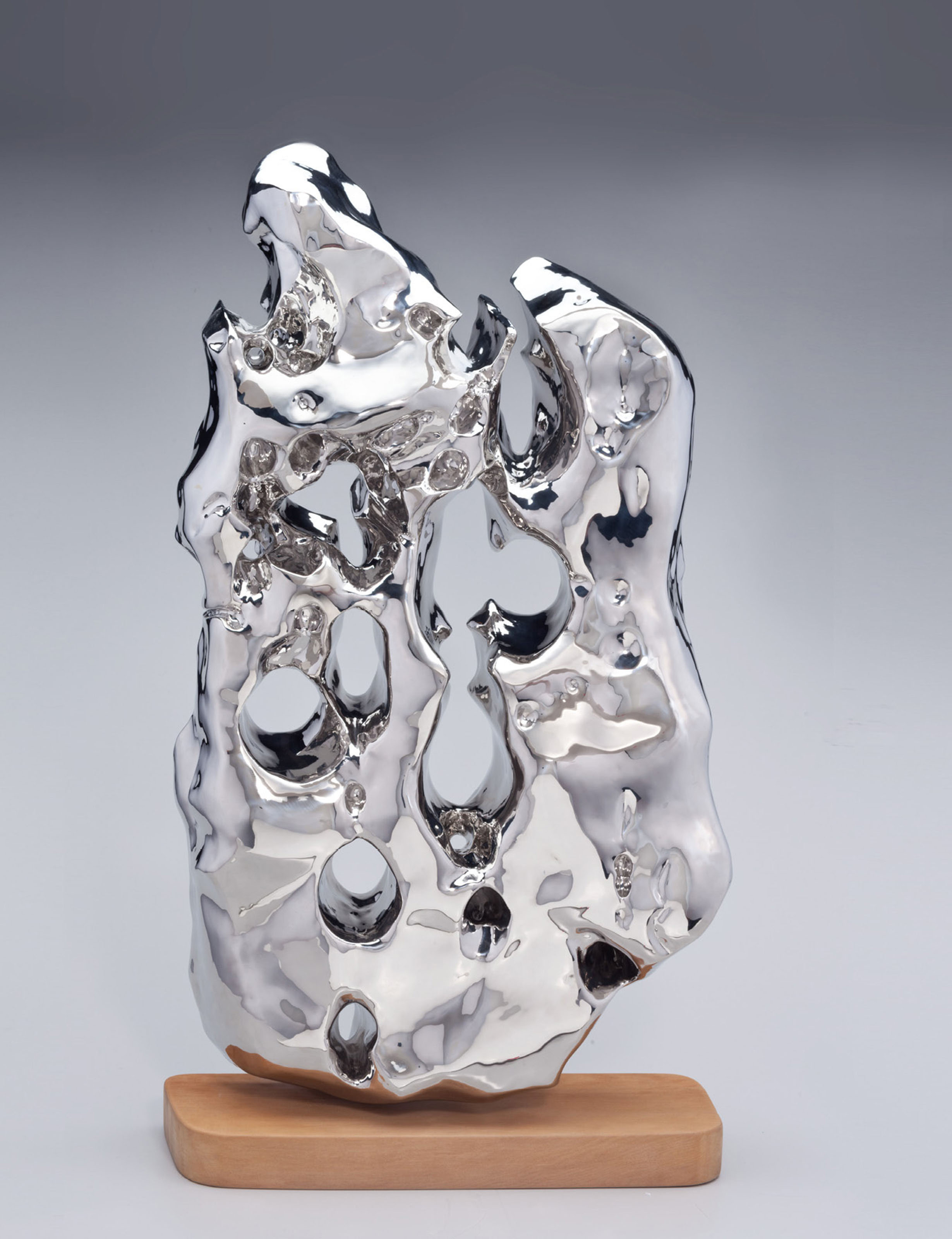 Zhan Wang (China, b. 1962), Artificial Rock No. 63, 2006. 83 x 44.5 x 15  cm (32&frac34; x 17&frac12; x 6  in). Estimate: CNY 500,000-750,000. This lot is offered in 20th Century &amp; Contemporary Art (Evening Sale) on 24 September 2017  at Christie&rsquo;s in Shanghai