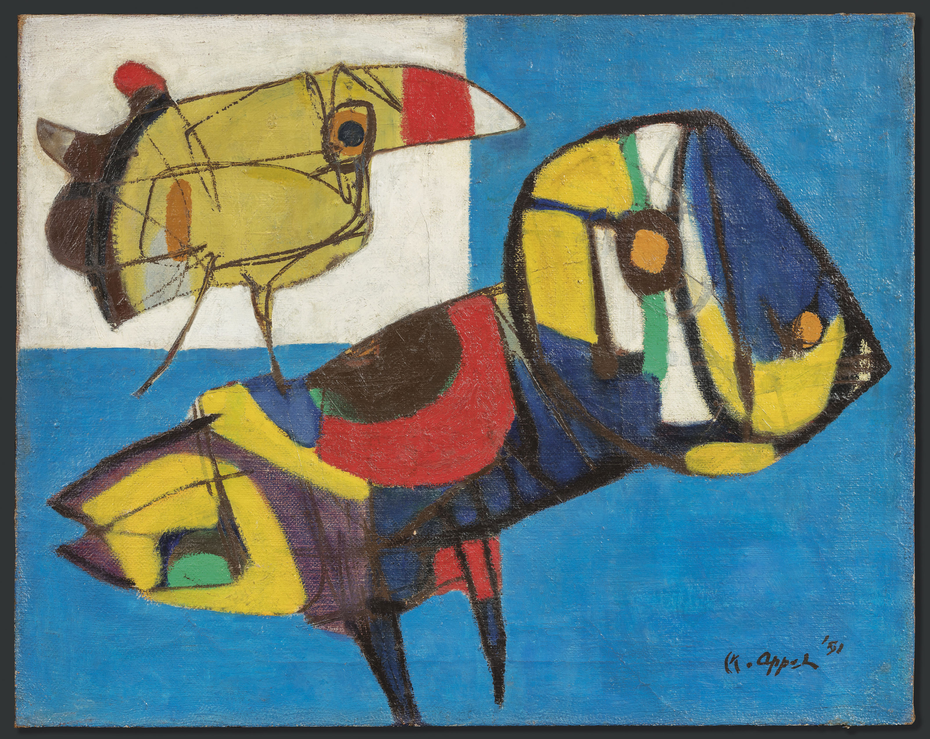 Karel Appel (1921-2006) La Fleur et les - auctions & price