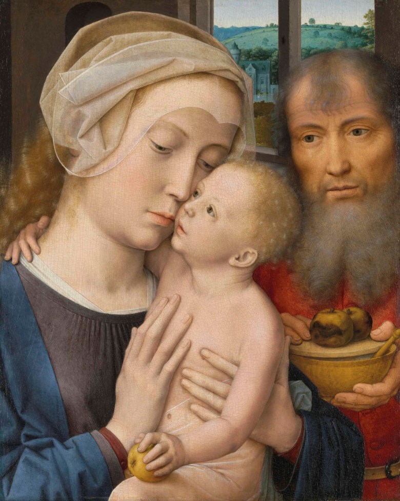 Gerard David (c. 1460-1523), The Holy Family. 16⅛ x 13  in (40.9 x 33  cm). Sold for £4,846,250 on 5 July 2018 at Christie’s in London