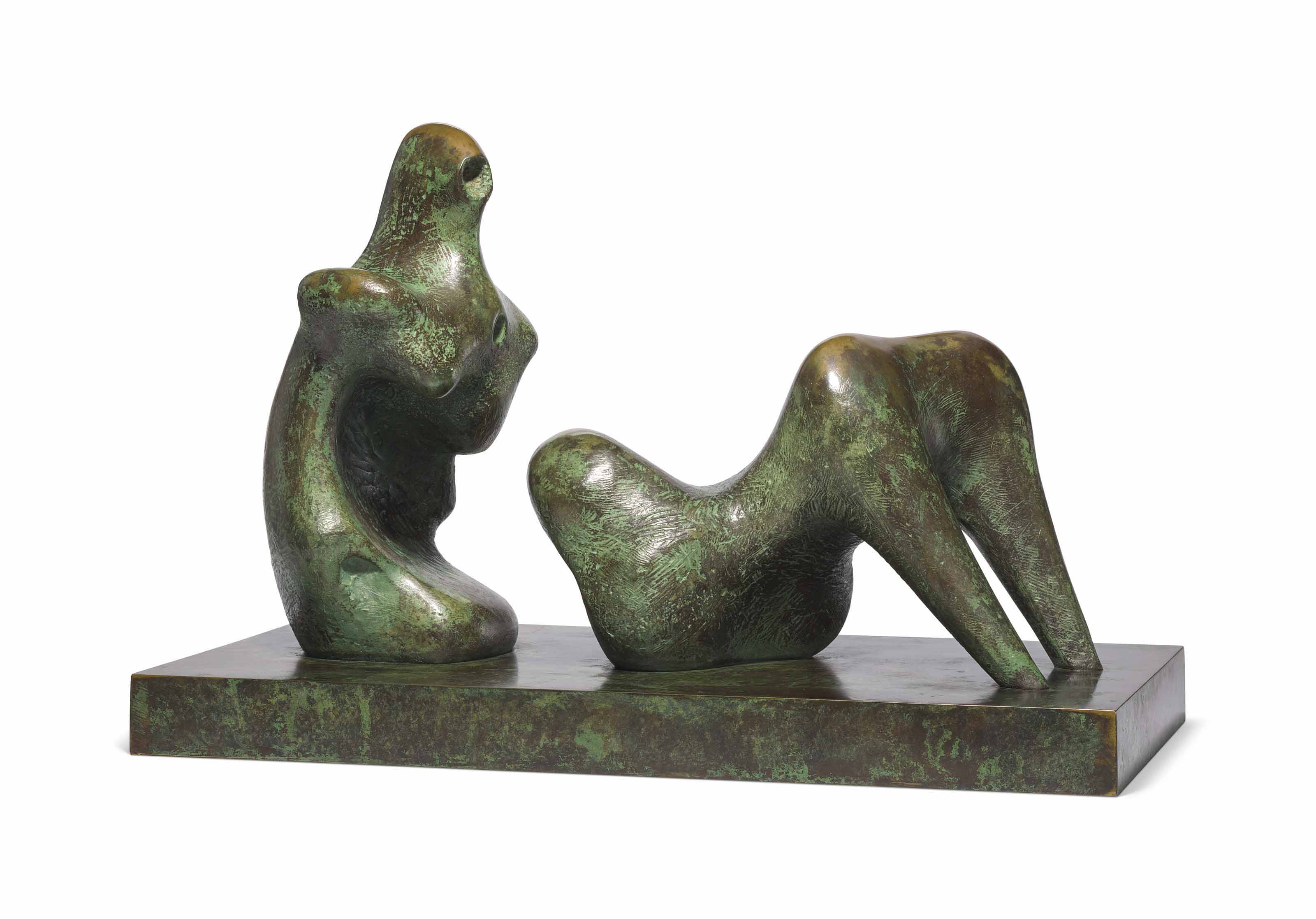 Two Piece Reclining Figure: Armless
