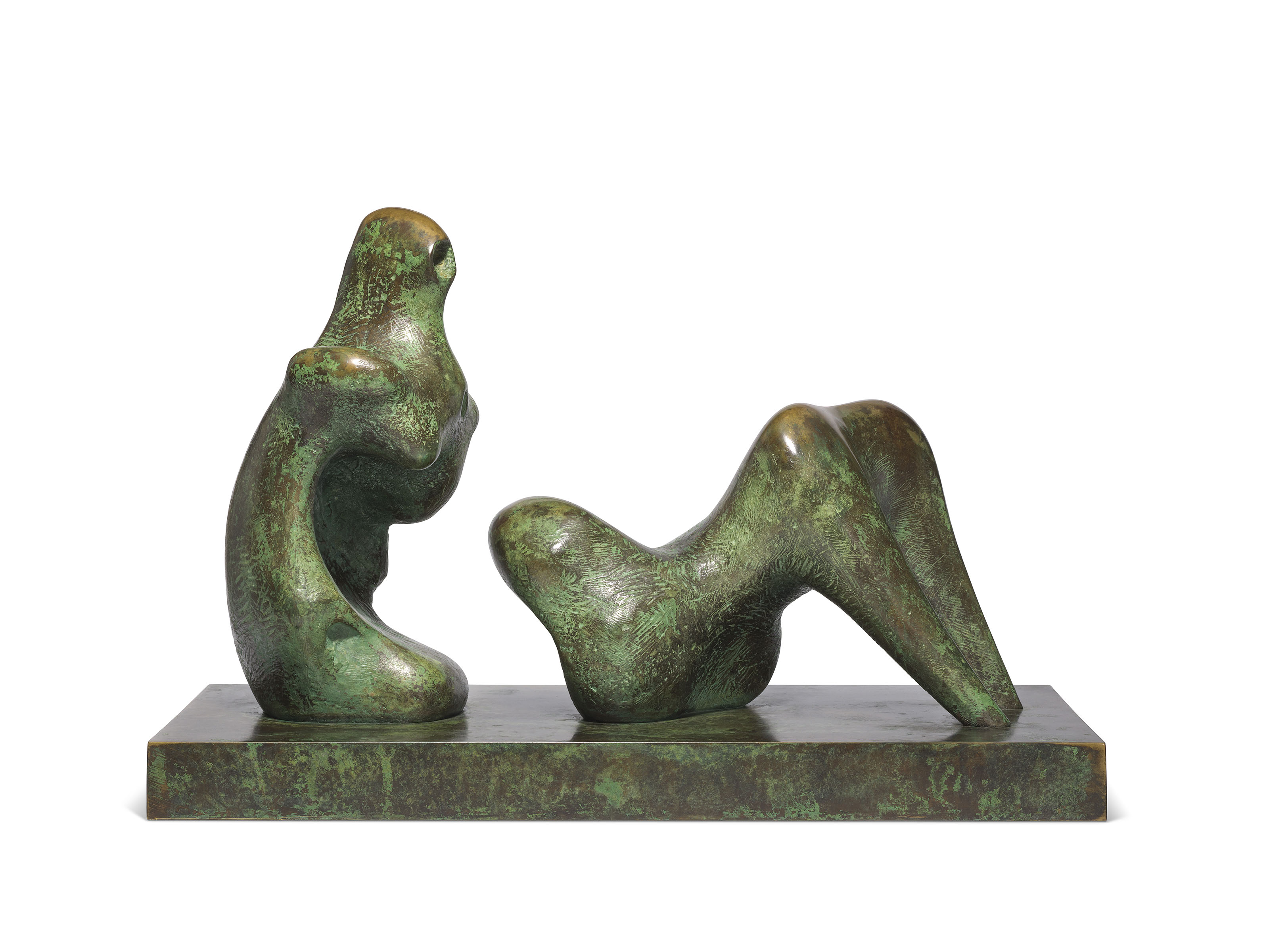 Henry Moore (1898-1986), Two Piece Reclining Figure: Armless