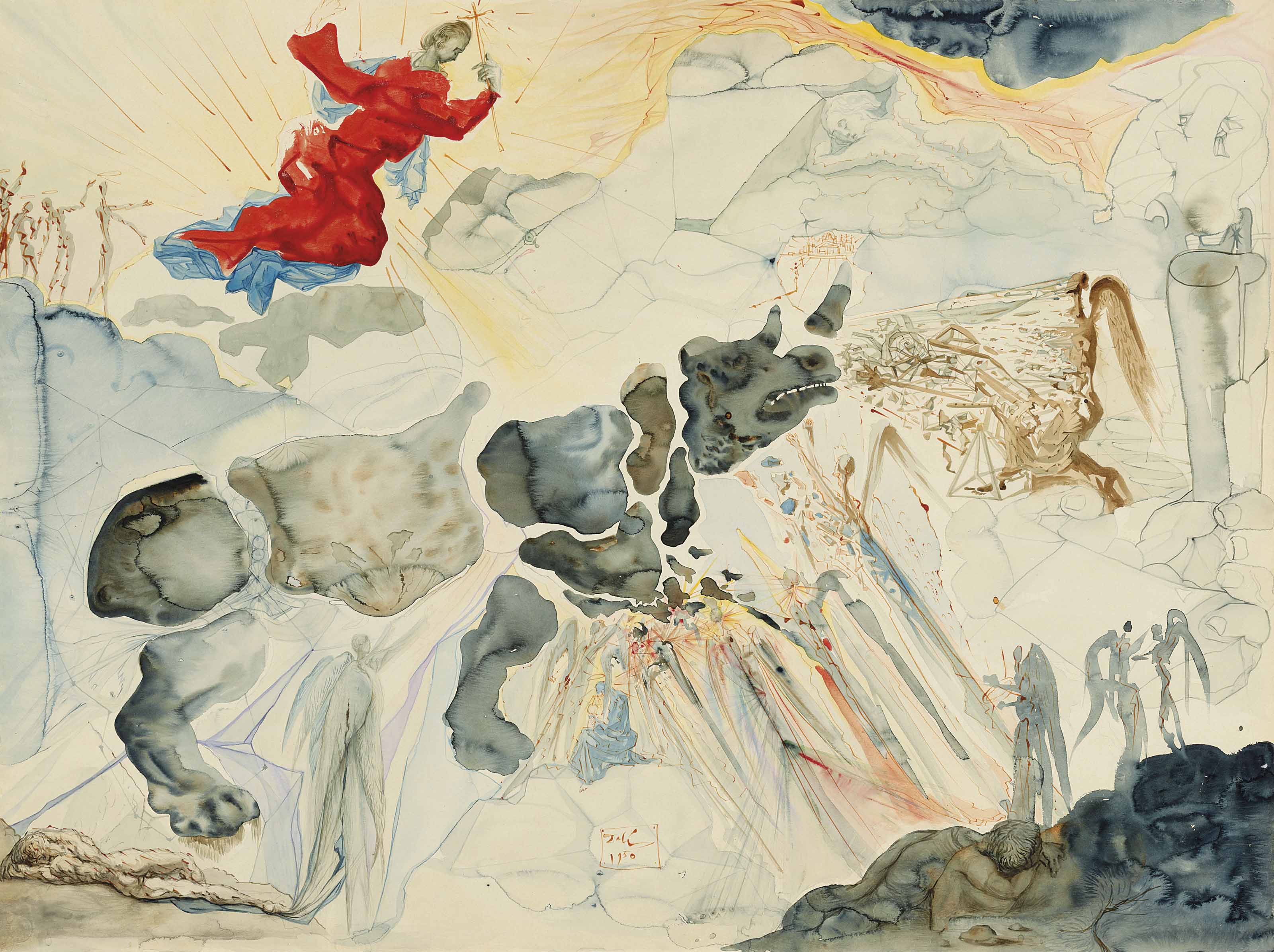 salvador dali rhinoceros painting