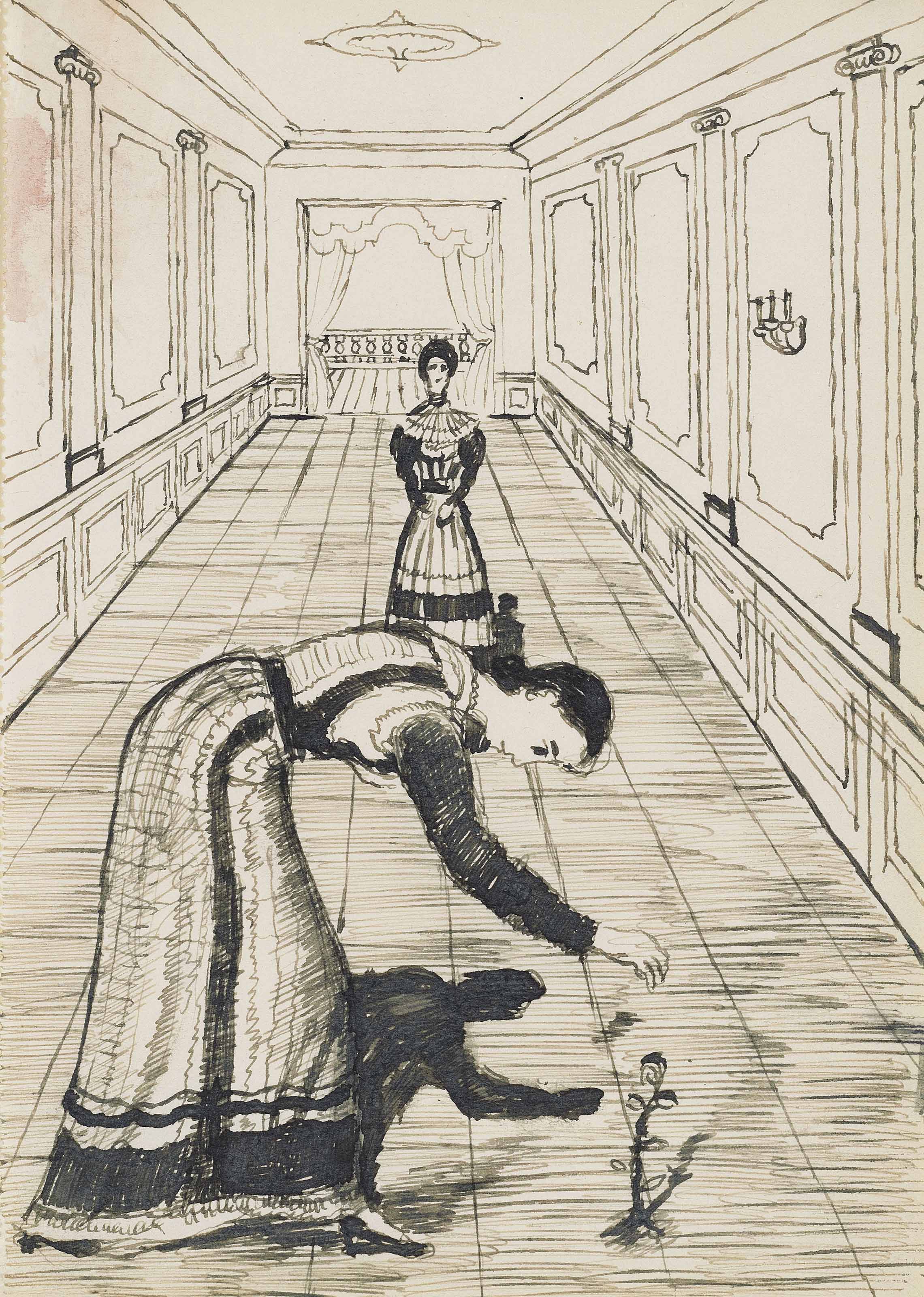 Art Reproductions The Rose, study by Paul Delvaux (Inspired By) (1897-1994, Belgium) | ArtsDot.comThe Rose, study		Explore	Paul Delvaux