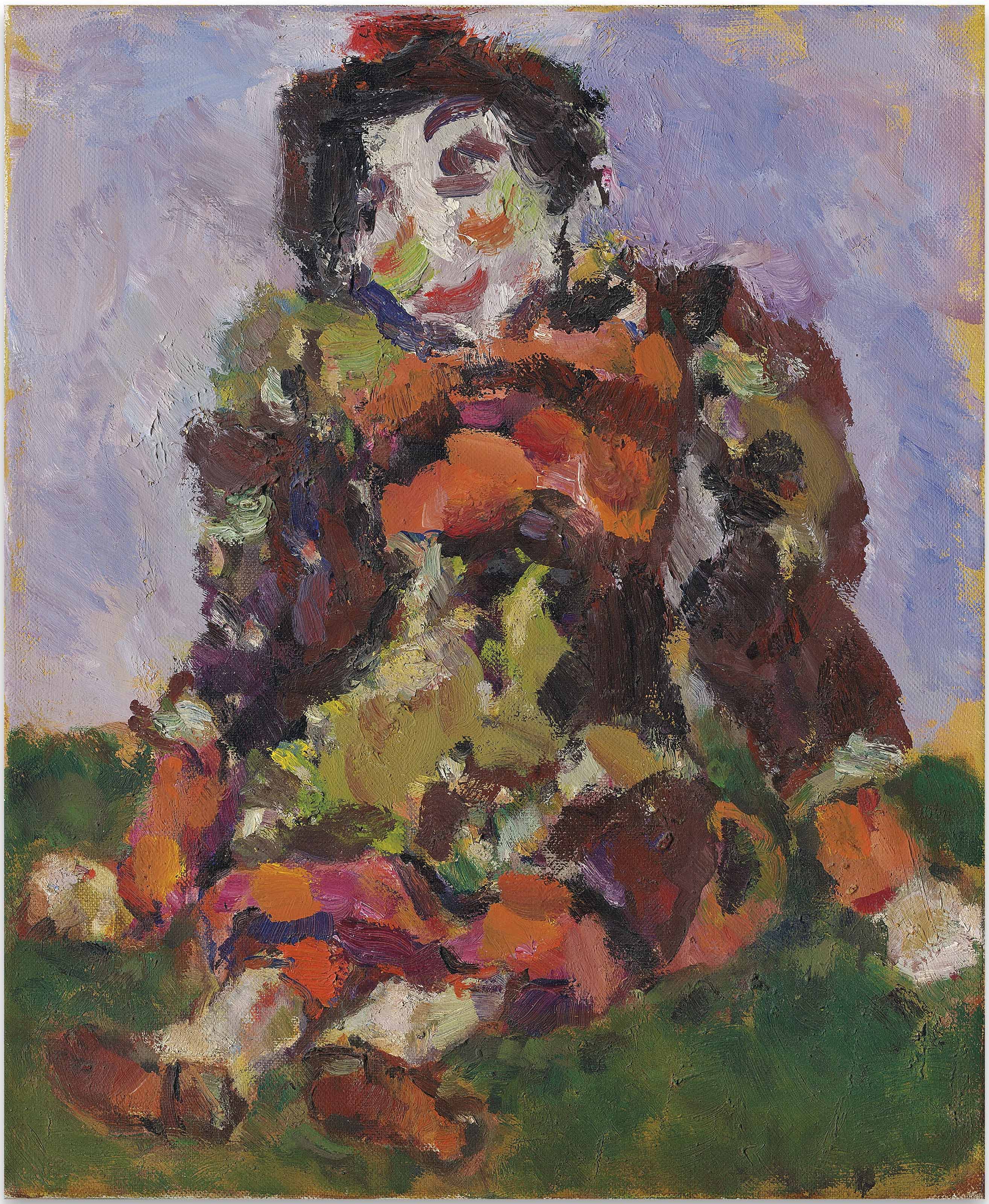 Marwan (1934-2016), Small Blue Puppet, 2006. 18 x 15 in (46 x 38 cm). Estimate: &pound;15,000-20,000. This lot is offered in the&nbsp;Post-War and Contemporary Art Day Auction on 7 March 2018  at Christie&rsquo;s in London