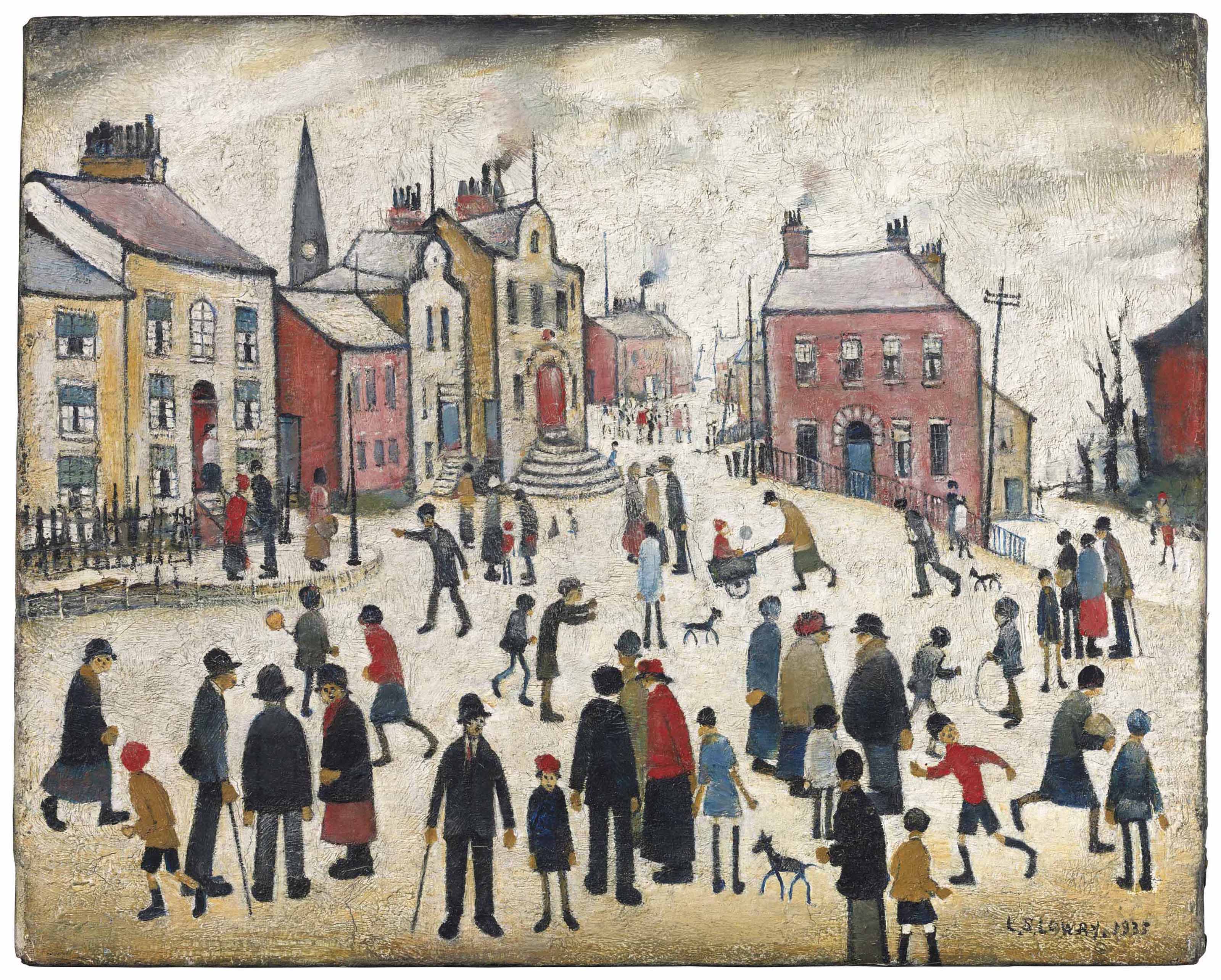 Laurence Stephen Lowry R A 1887 1976 People Standing About