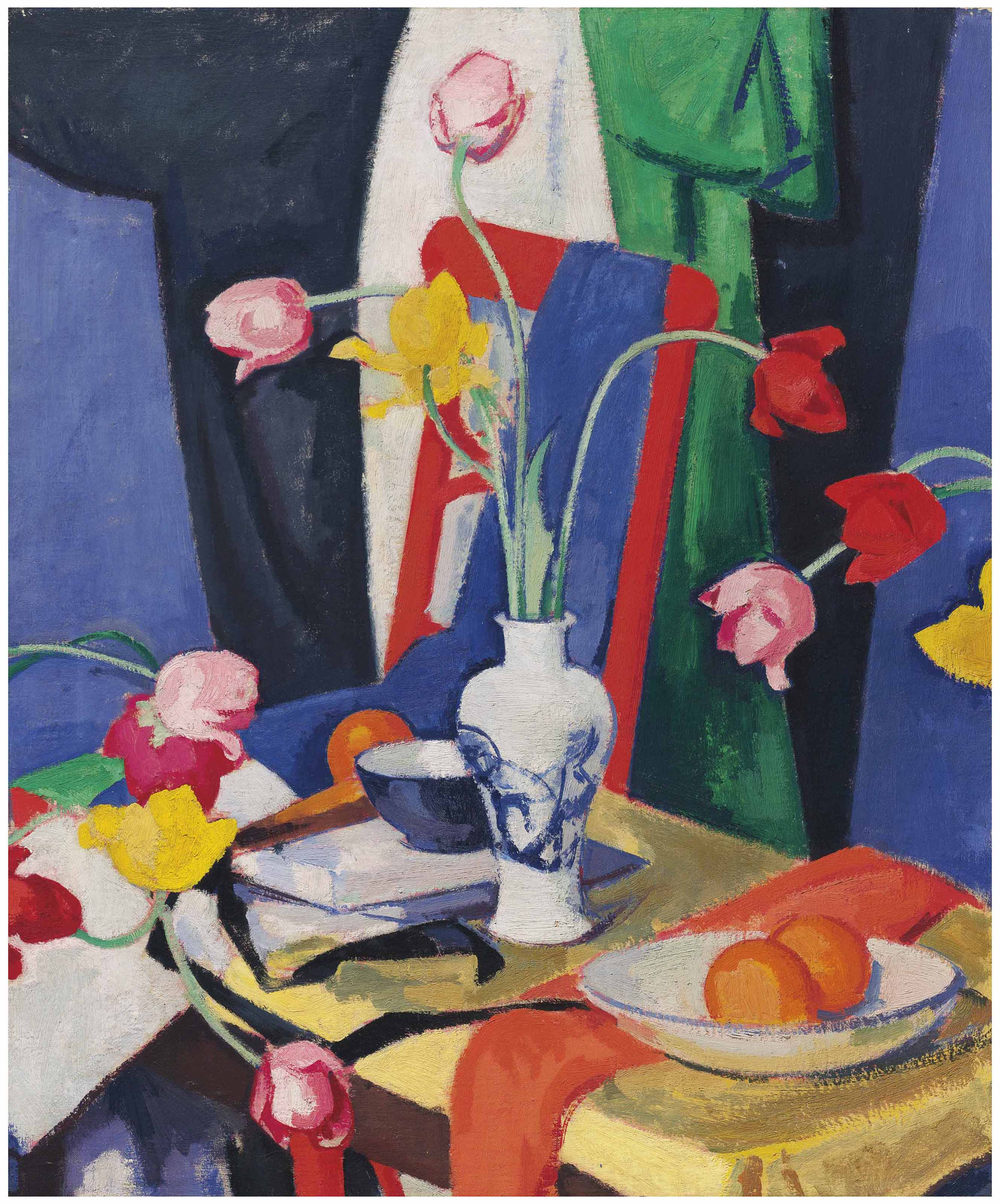 Samuel John Peploe R S A 1871 1935 Still Life With Tulips