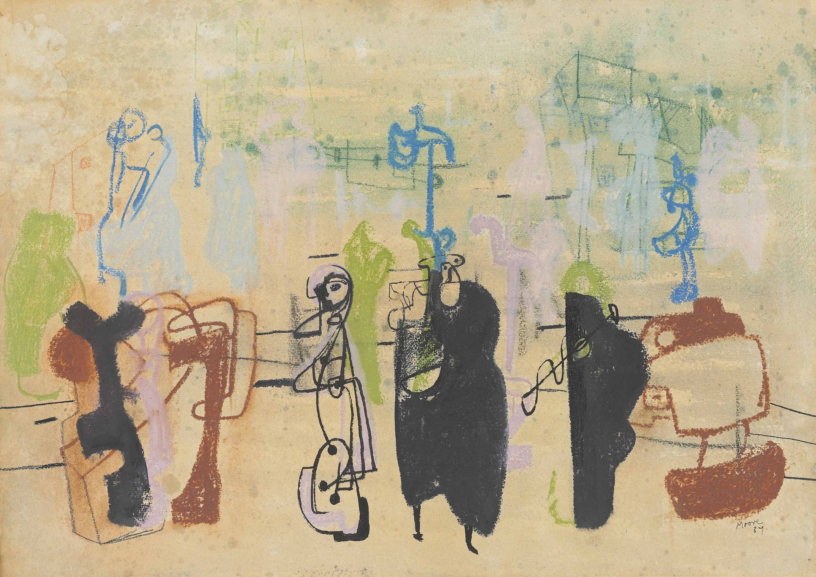 henry moore figure drawings