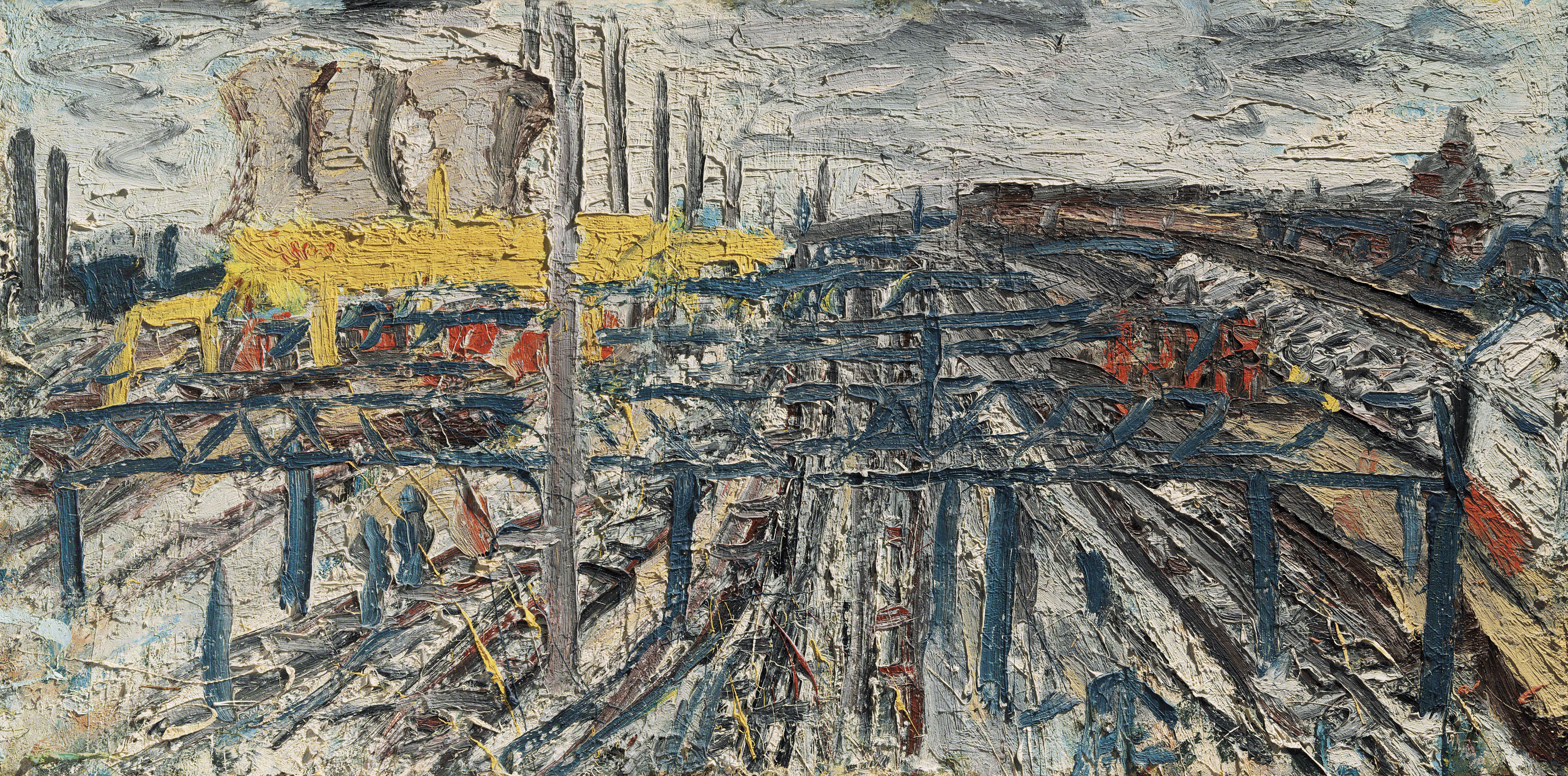 Leon Kossoff B 1926 Willesden Junction Autumn Afternoon