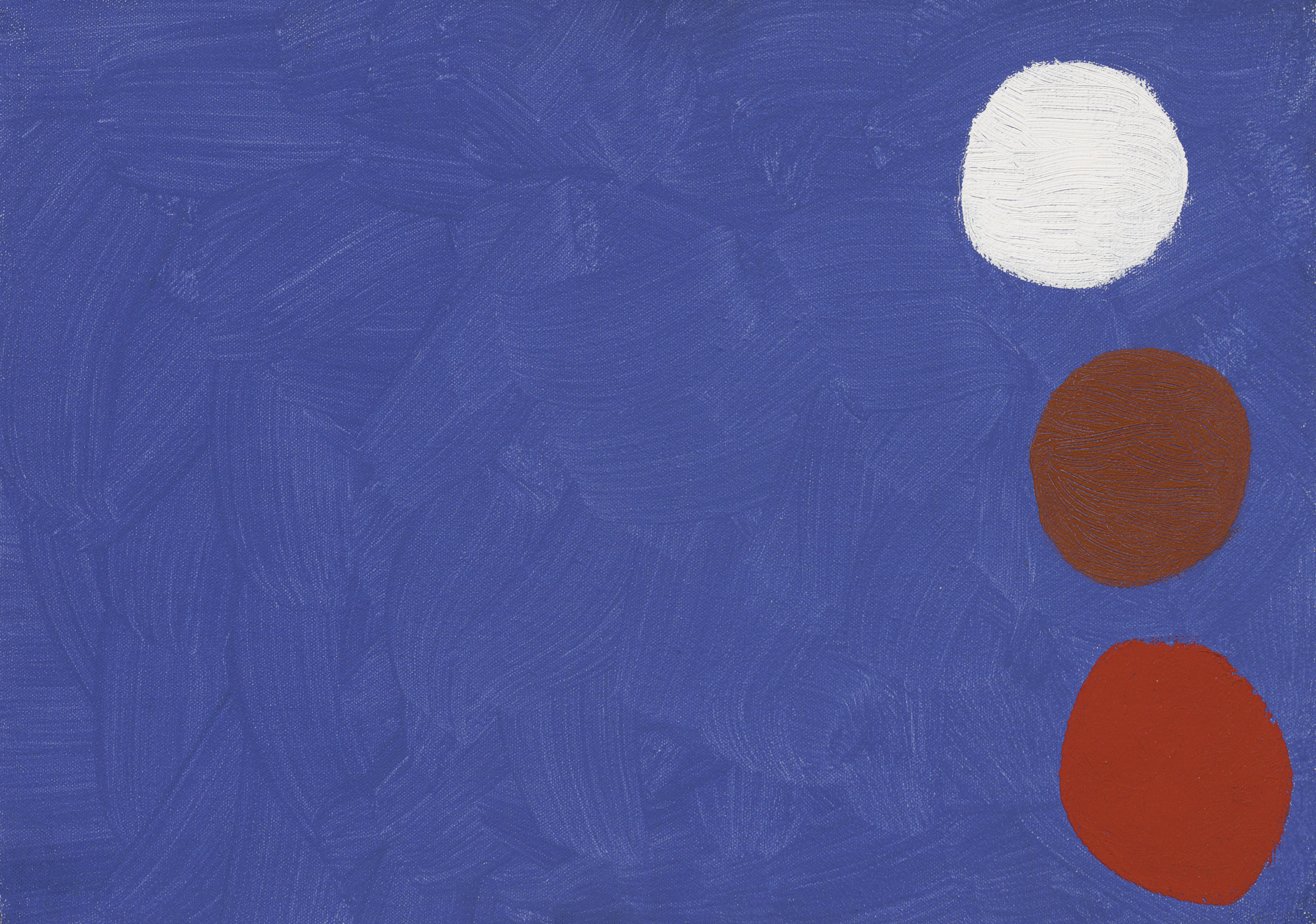 Patrick Heron 1920 1999 Three Small Discs On Blue October