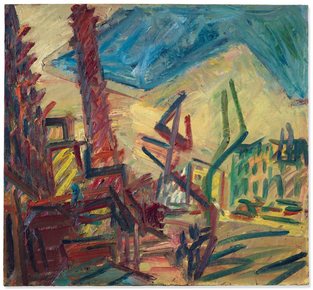 Frank Auerbach B 1931 Tree In Mornington Crescent Paintings