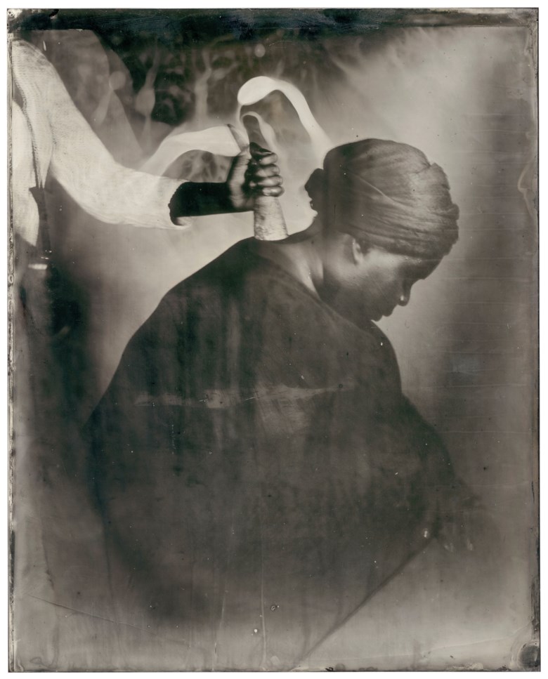 Khadija Saye (1992-2017), Nak Bejjen (from the series Dwelling in this space we breathe), executed in 2017. 9⅝ x 7⅝ in (24.5 x 19.5 cm). Estimate £10,000-15,000. Offered in Post War and Contemporary Art Day Auction on 5 October 2018 at Christie’s in London