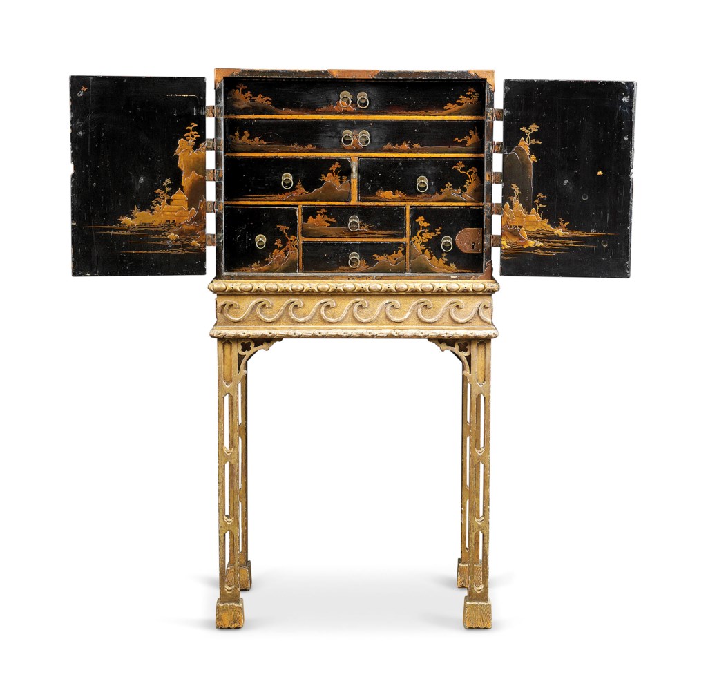 A Japanese Brass Mounted Lacquer Cabinet On Stand 17th Century On A Later English Stand Furniture Lighting Cabinets Cupboards Christie S