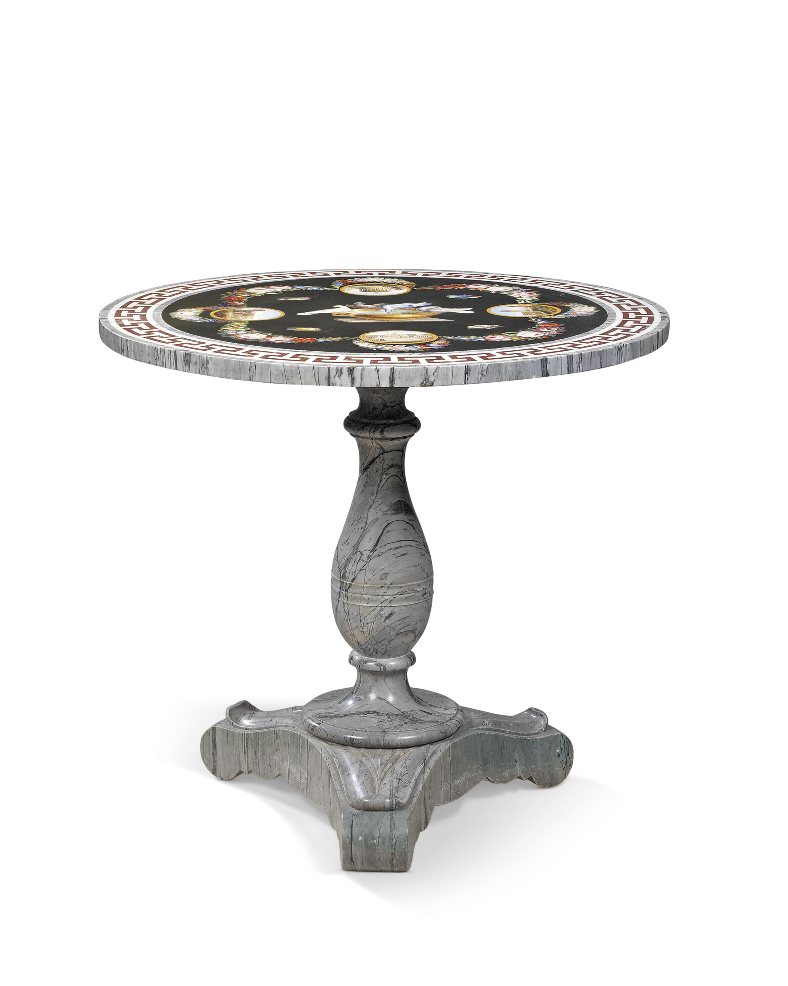 AN ITALIAN MICROMOSAIC AND MARBLE CENTRE TABLE , ROME ...