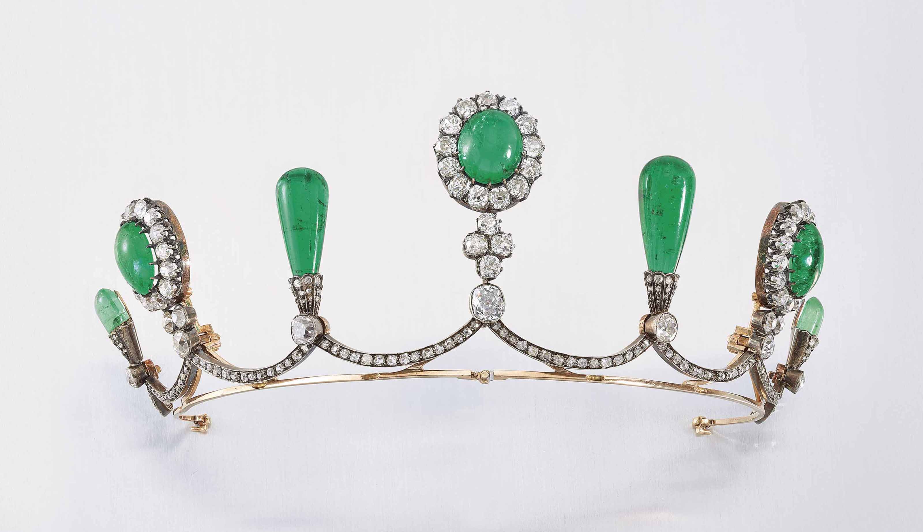 LATE 19TH CENTURY EMERALD AND DIAMOND TIARA Christie's