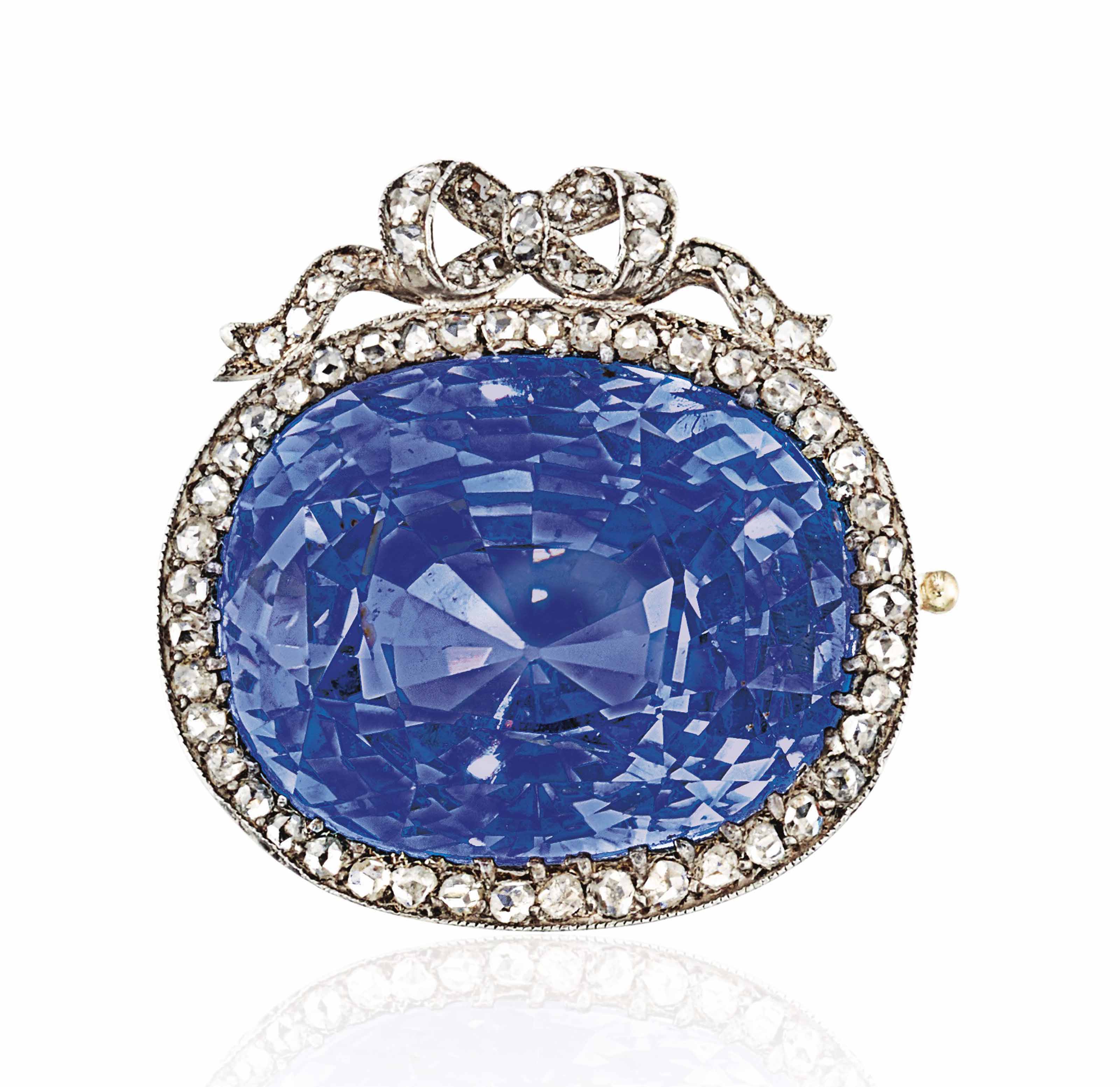 SAPPHIRE AND DIAMOND BROOCH, FABERGÉ Christie's