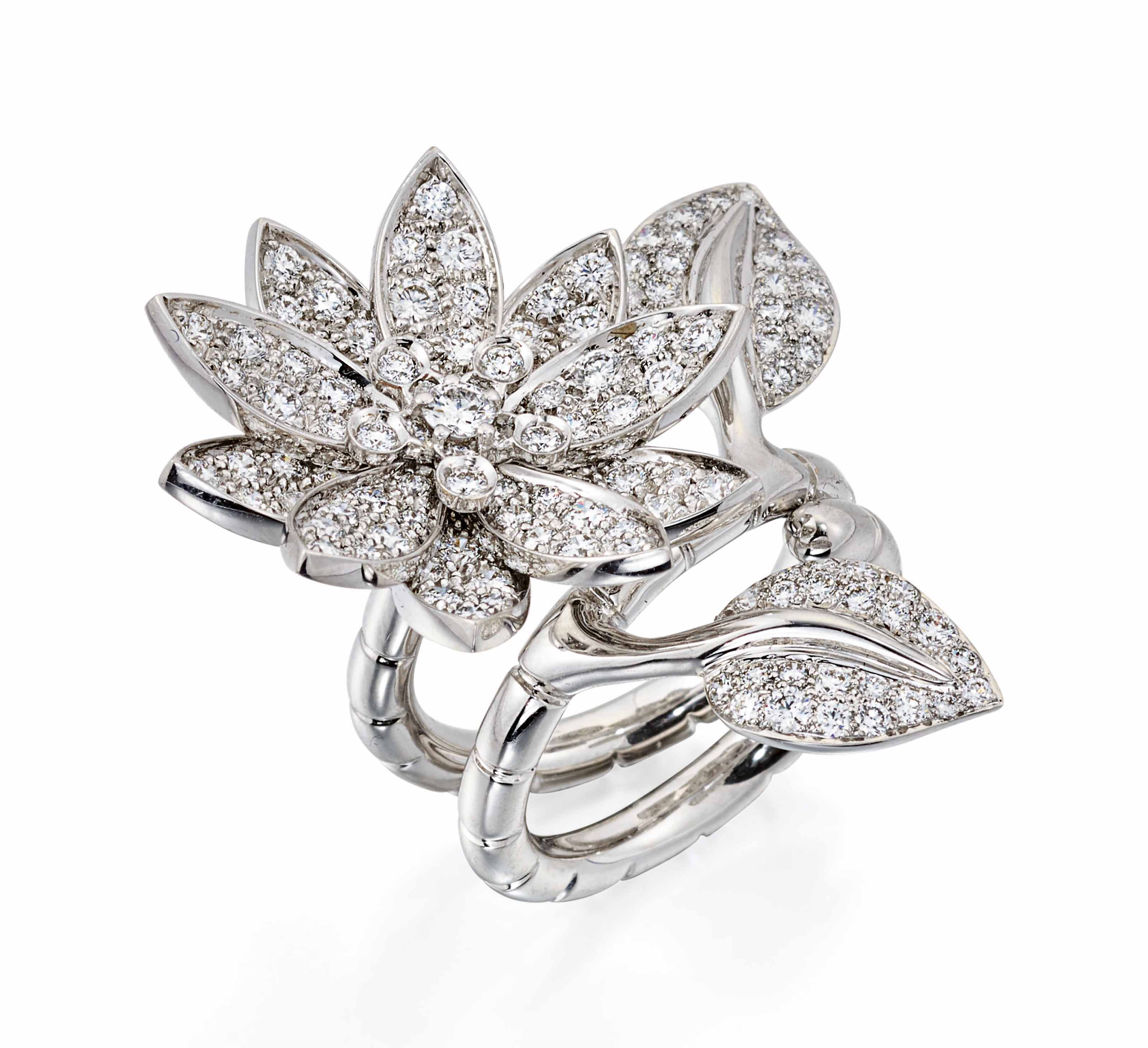 DIAMOND 'LOTUS' RING, VAN CLEEF \u0026 ARPELS