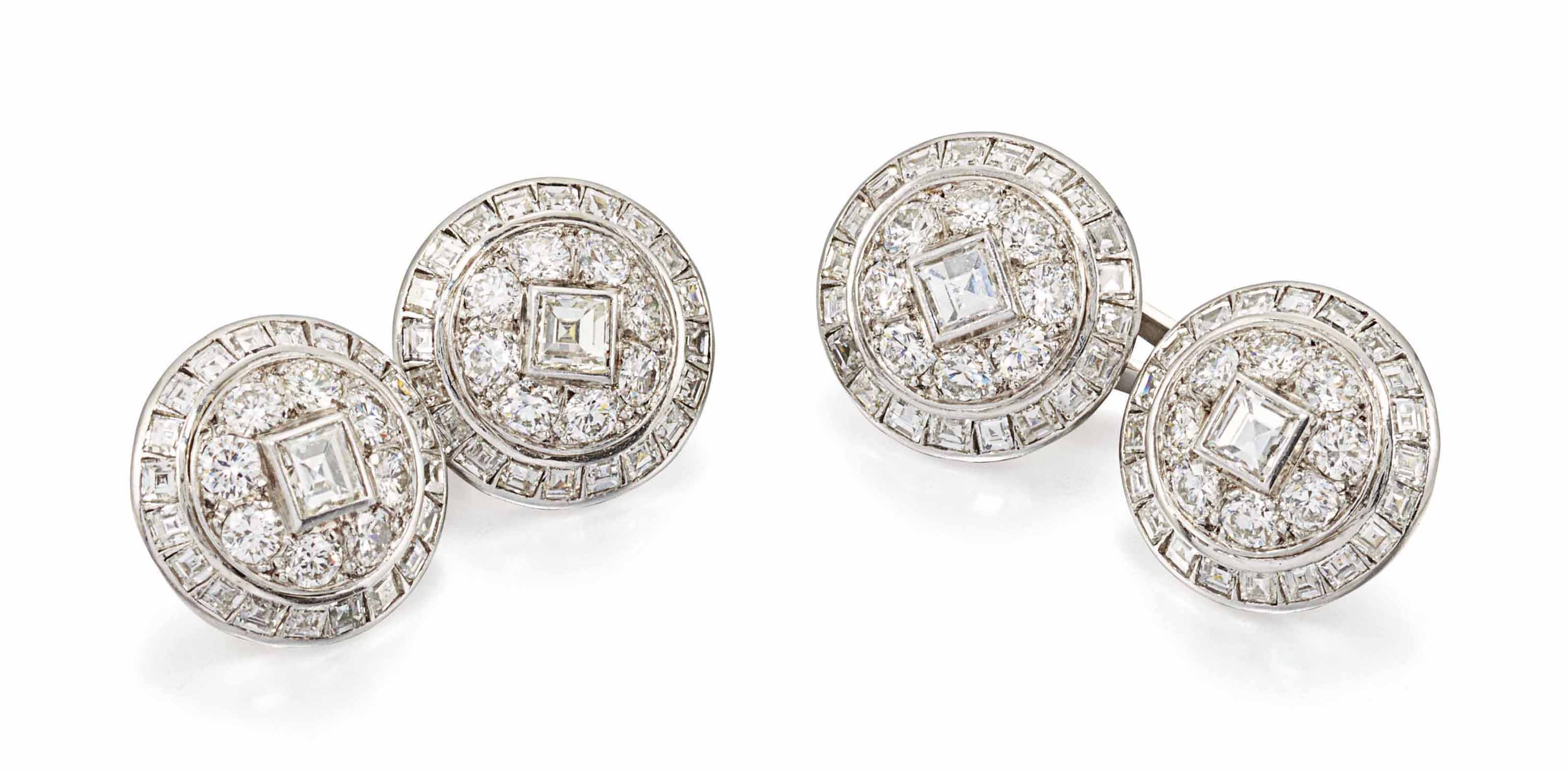 DIAMOND CUFFLINKS, CARTIER Christie's