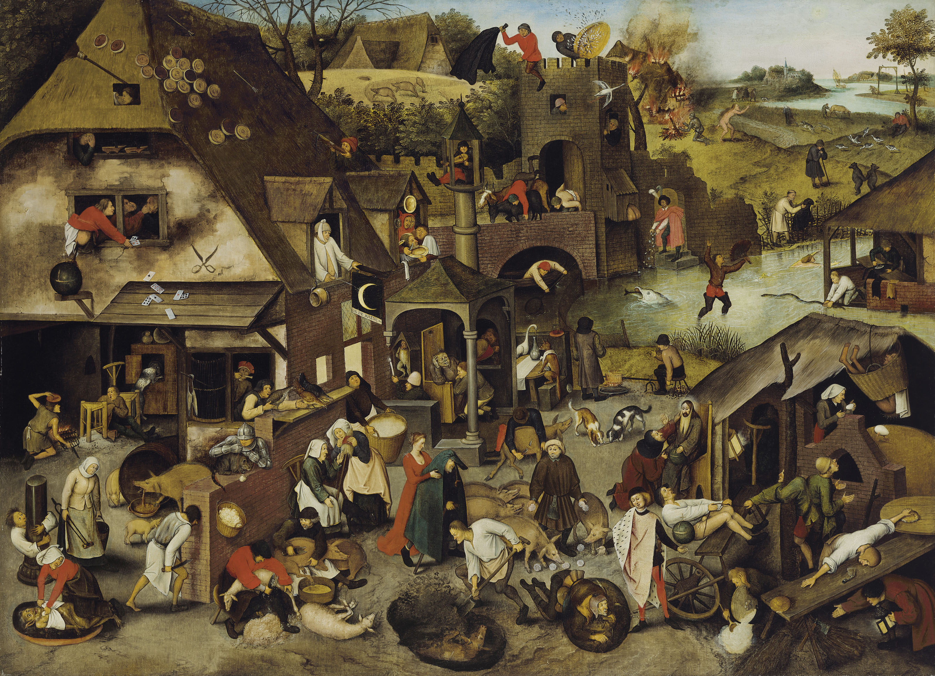 Pieter Brueghel the Younger, The Netherlandish Proverbs, sold for £6,308,750 on 6 December 2018 at Christie's in London
