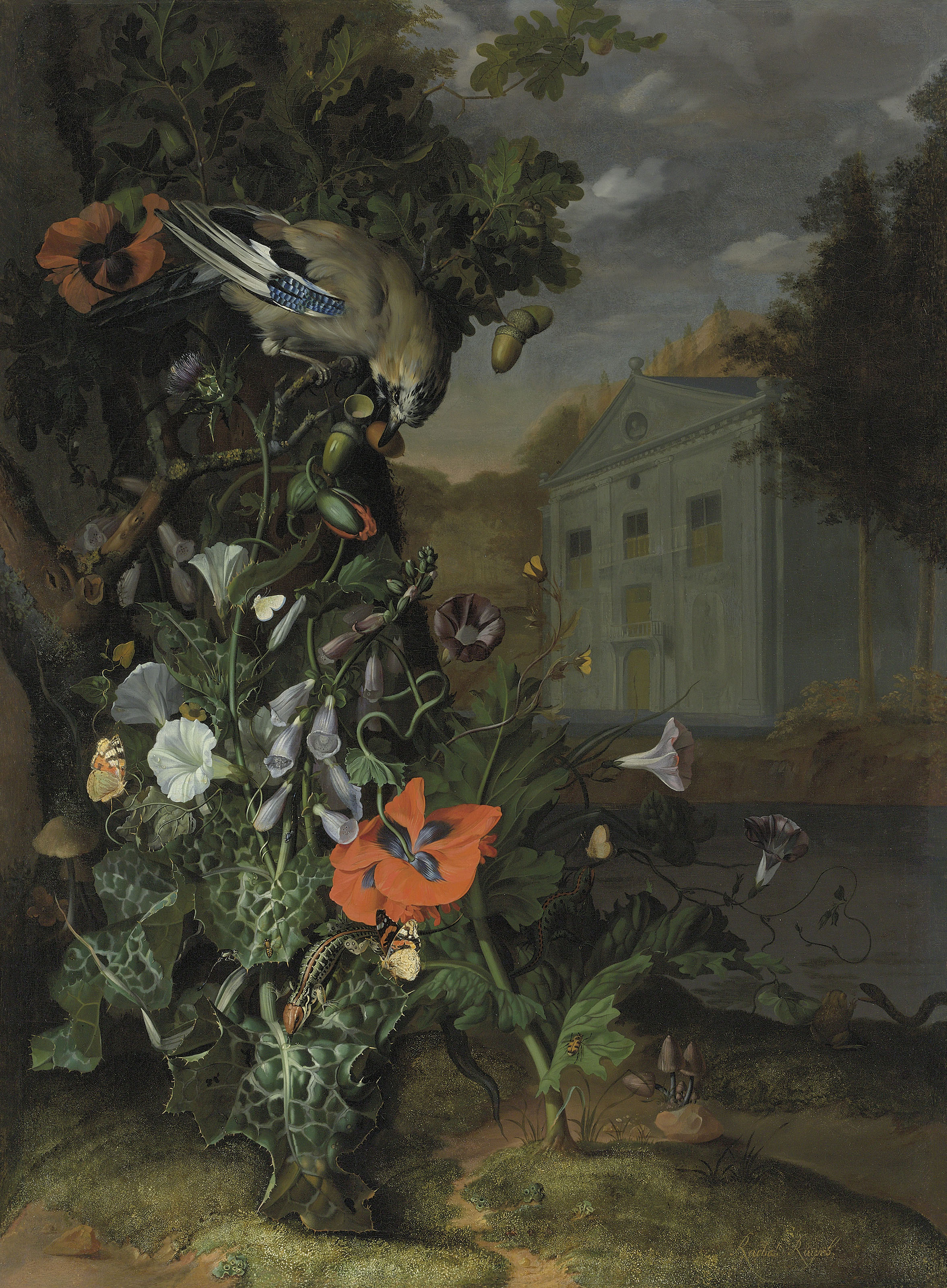 Forest Floor with a Classical Façade Beyond