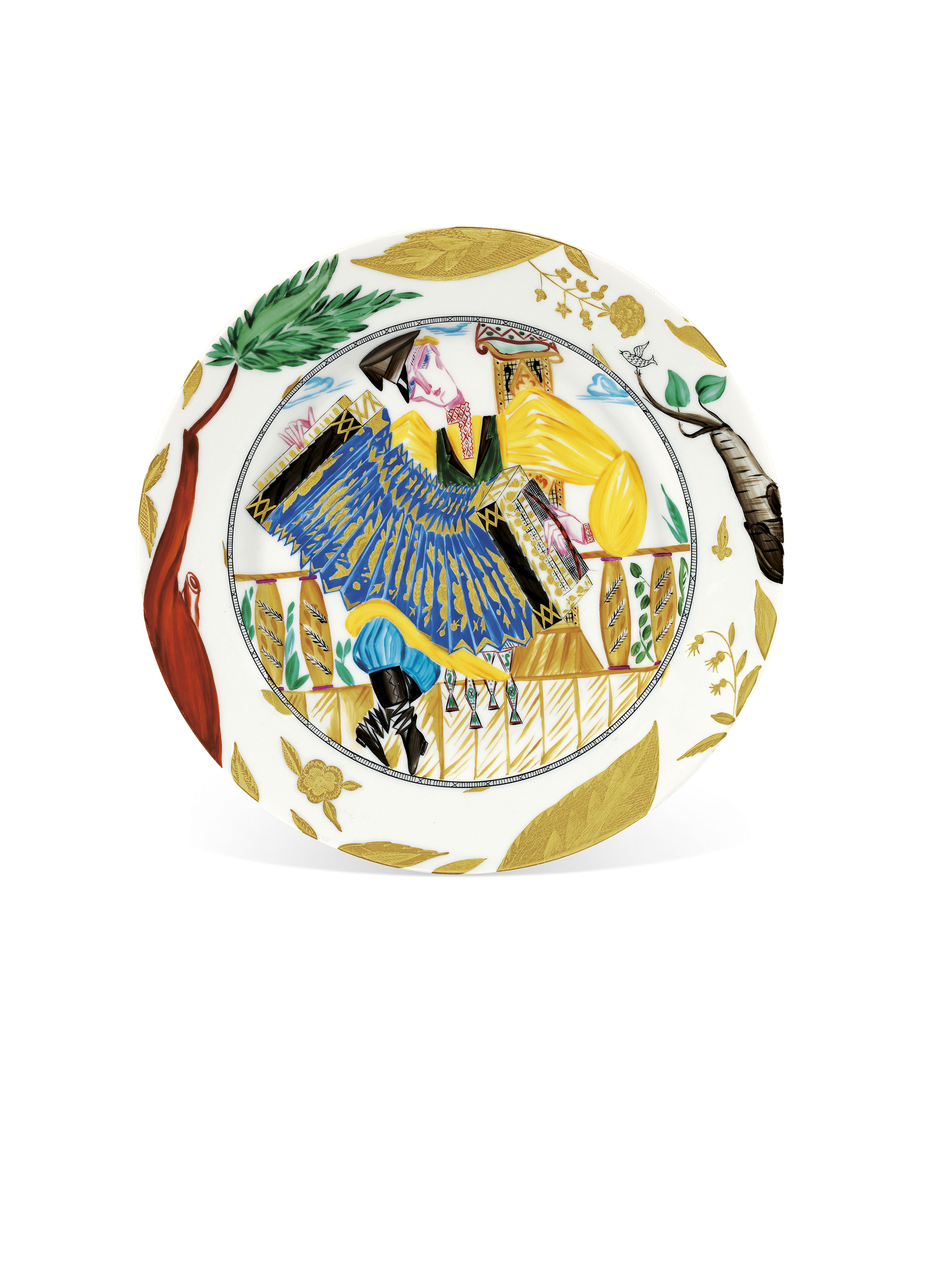 A Soviet porcelain plate &lsquo;The accordion player&rsquo;, by the Imperial Porcelain Factory, St Petersburg, 1896, and the State Porcelain Factory, Petrograd, 1923. 11⅛  in (28.3  cm) diameter. Sold for &pound;150,000&nbsp;on 26 November 2018 at Christie&rsquo;s in London
