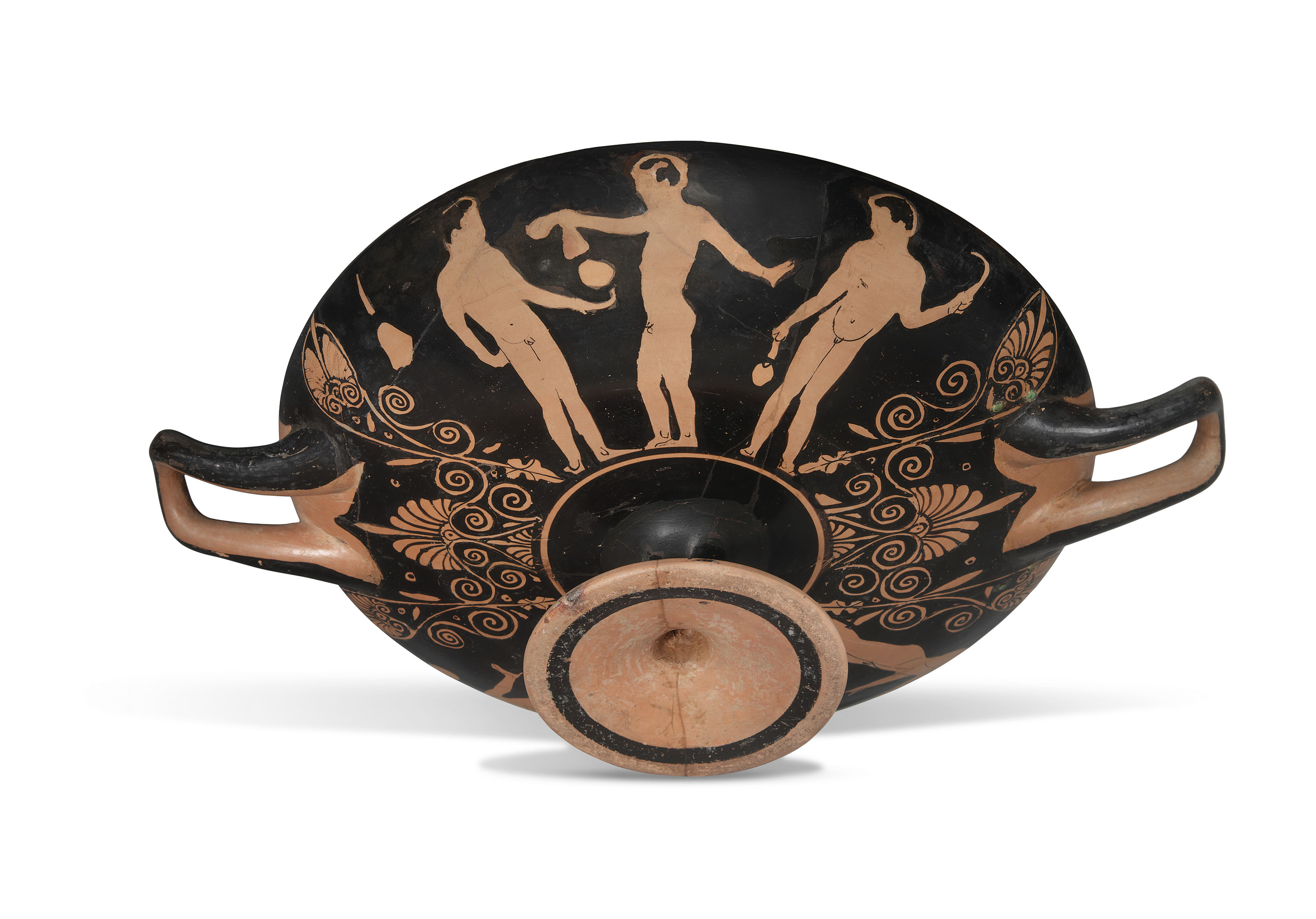 AN ATTIC RED FIGURED KYLIX