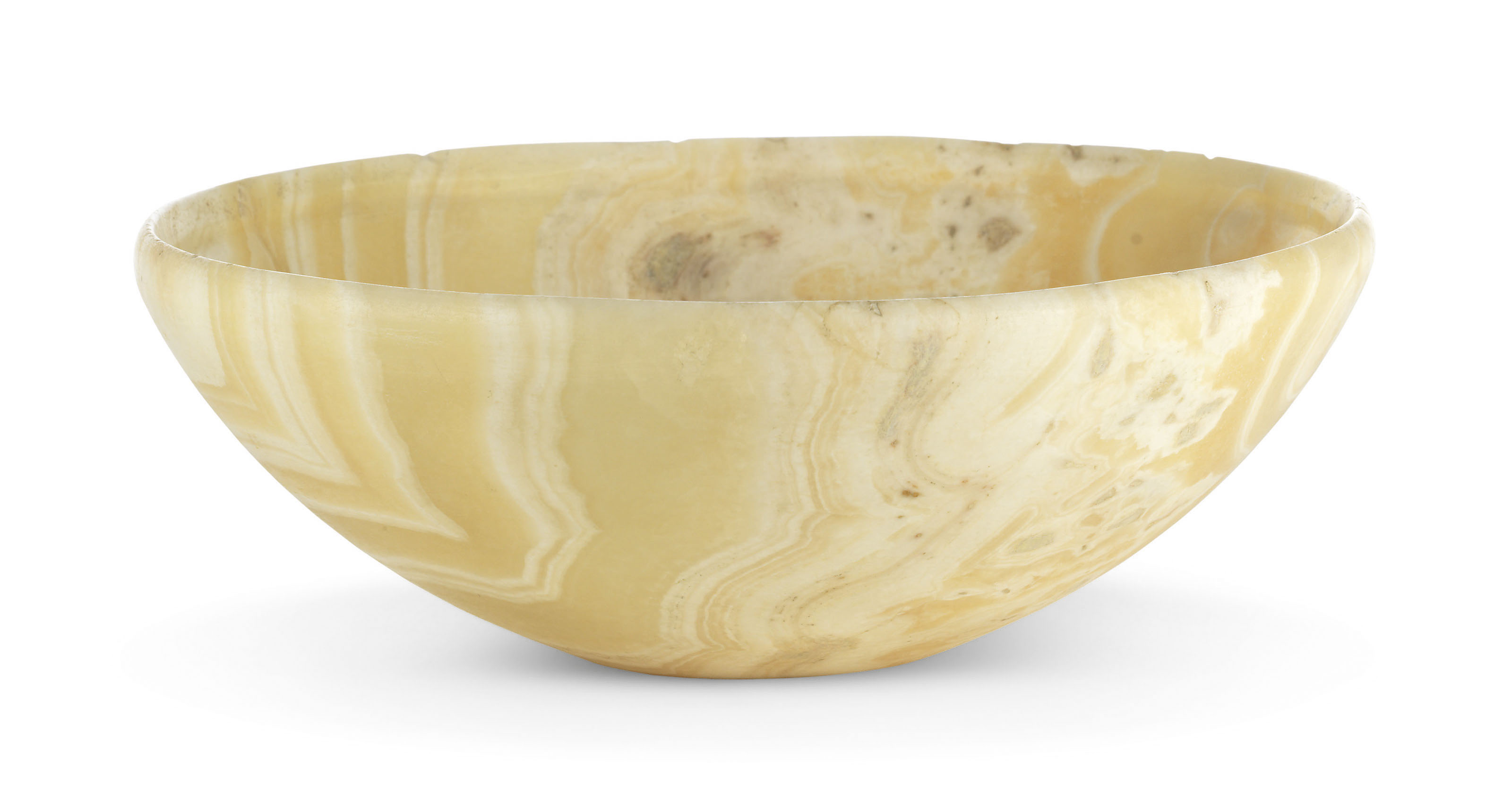 AN EGYPTIAN ALABASTER BOWL , OLD KINGDOM, 3RD6TH DYNASTY, CIRCA 2686