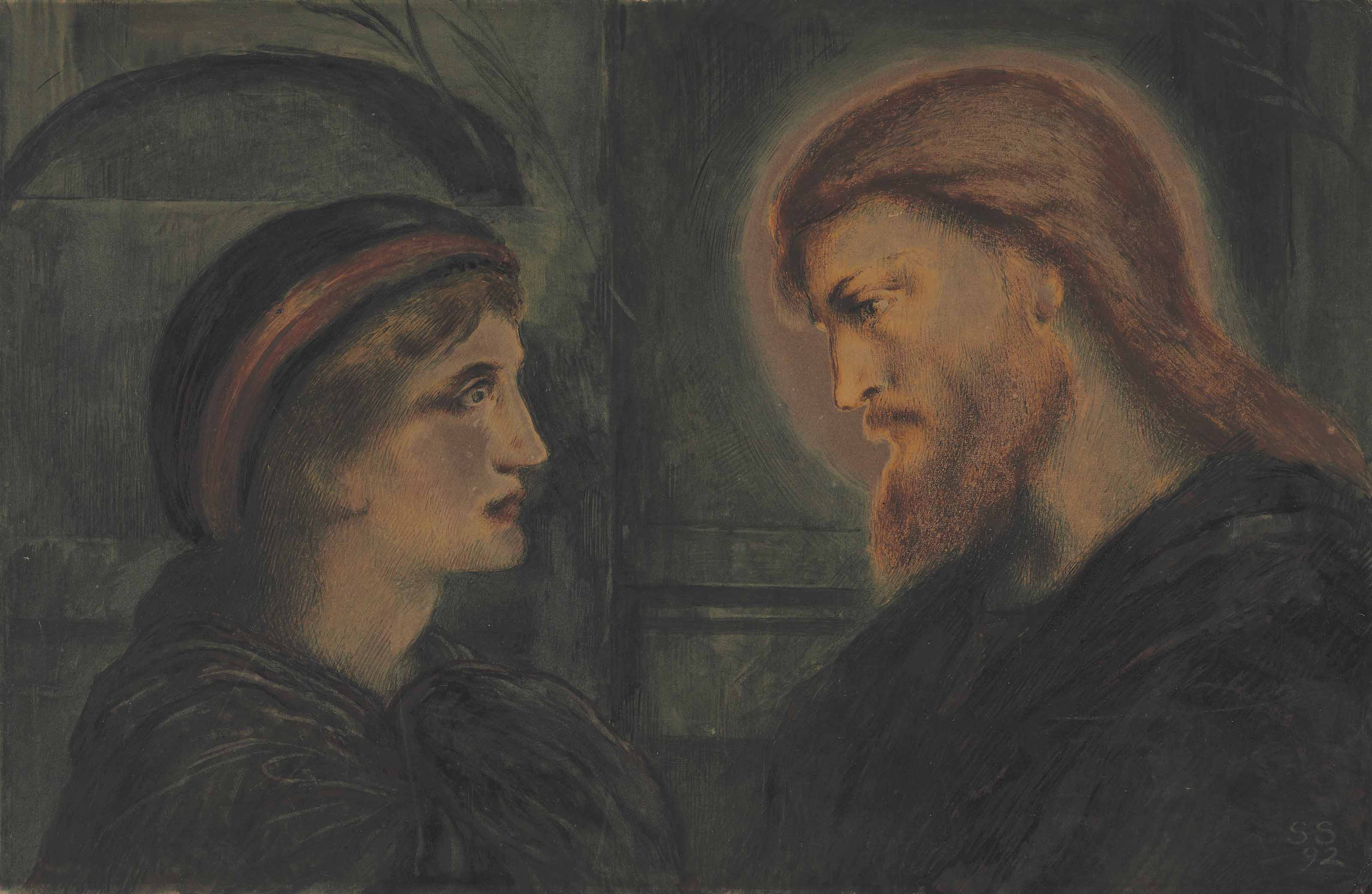 Simeon Solomon (18401905) , Christ and a Youth Christie's