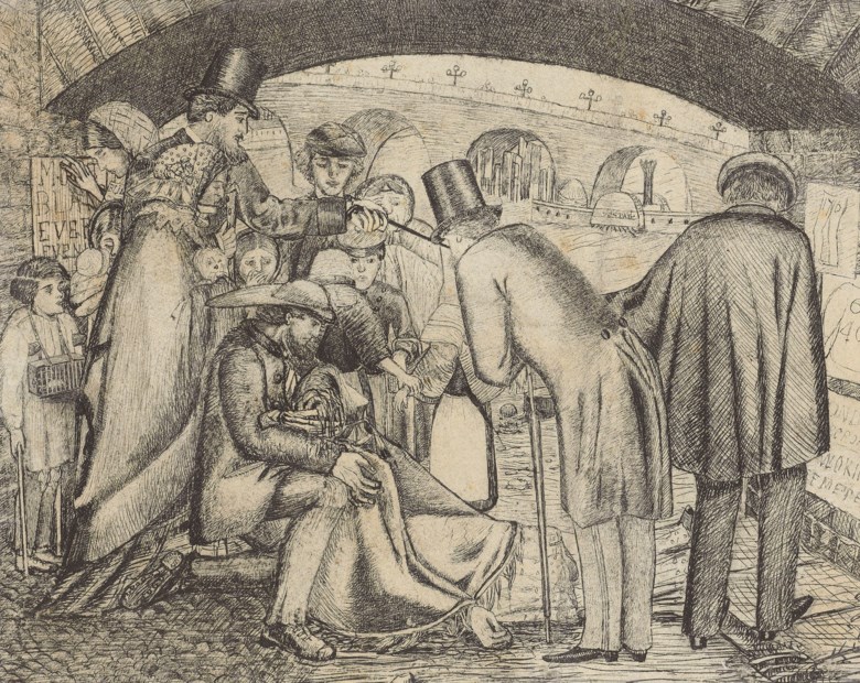 Lady (Georgiana) Burne-Jones (1840-1920), Found Drowned. Pencil, pen and black ink on paper. 5⅝ x 7  in (14.3 x 17.8  cm). Sold for £16,250 on 11 December 2018 at Christie’s in London