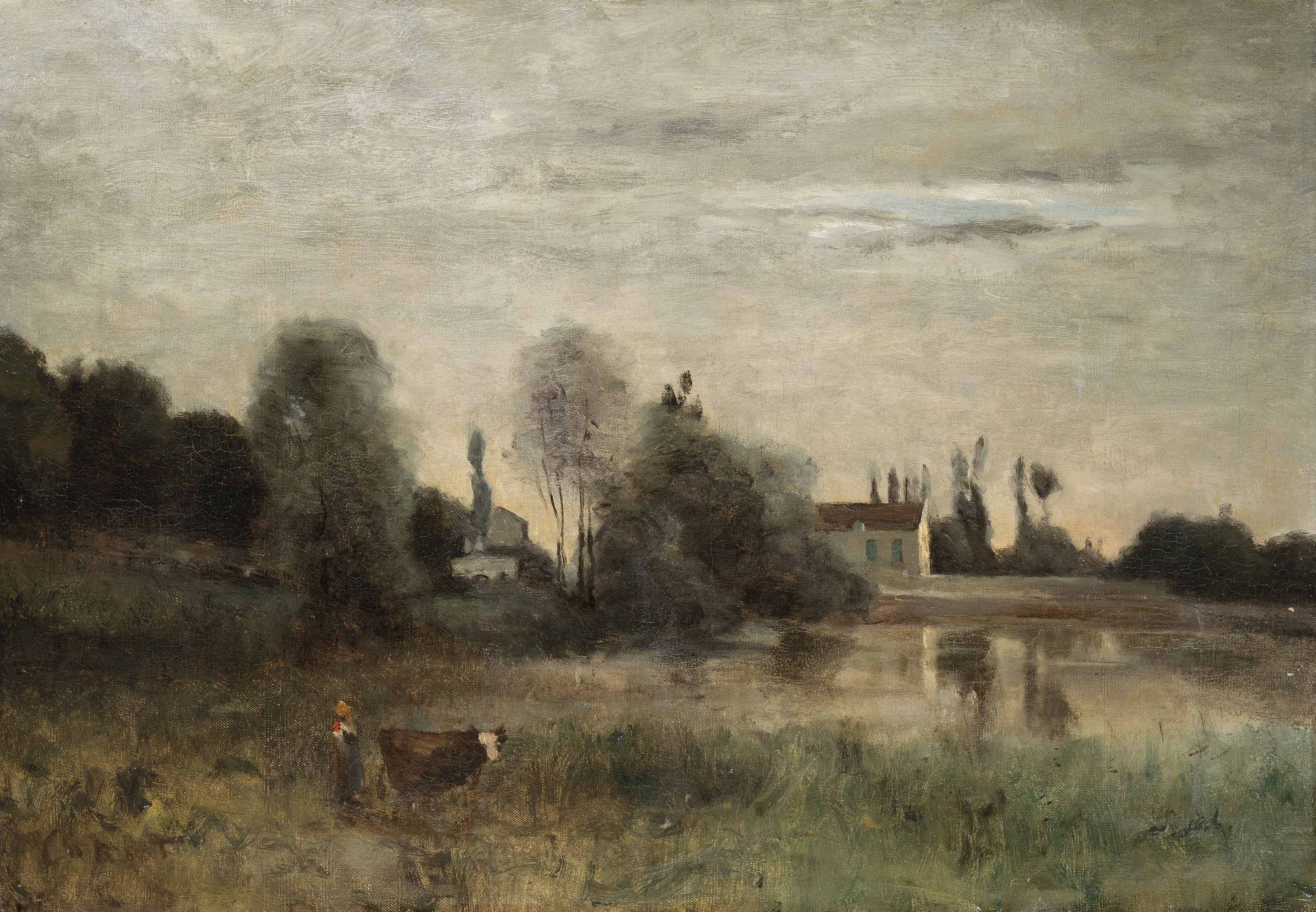 Ville d'Avray, vachère à l'étang