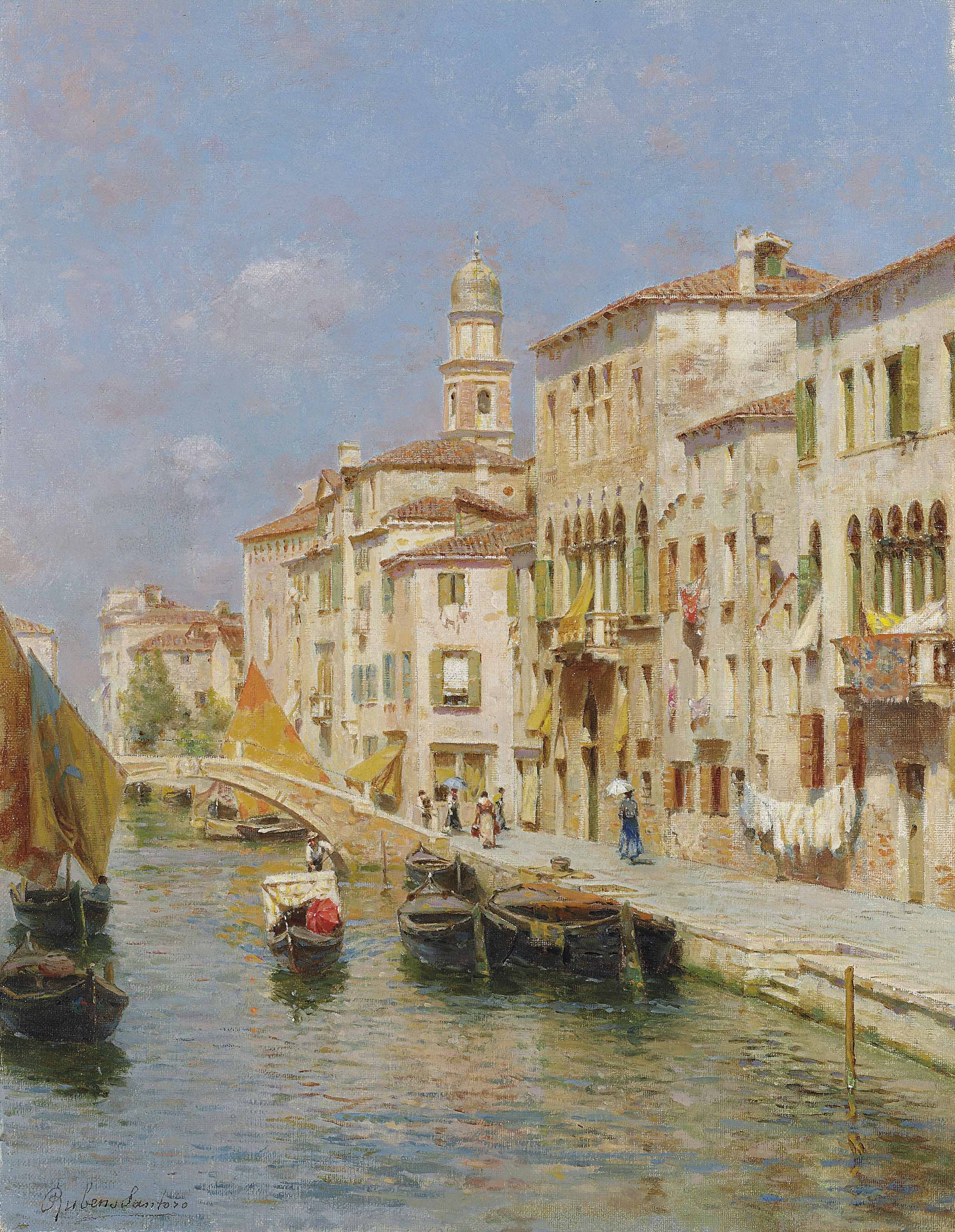Rubens Santoro (Italian, 18591942) , Canal in Venice Christie's