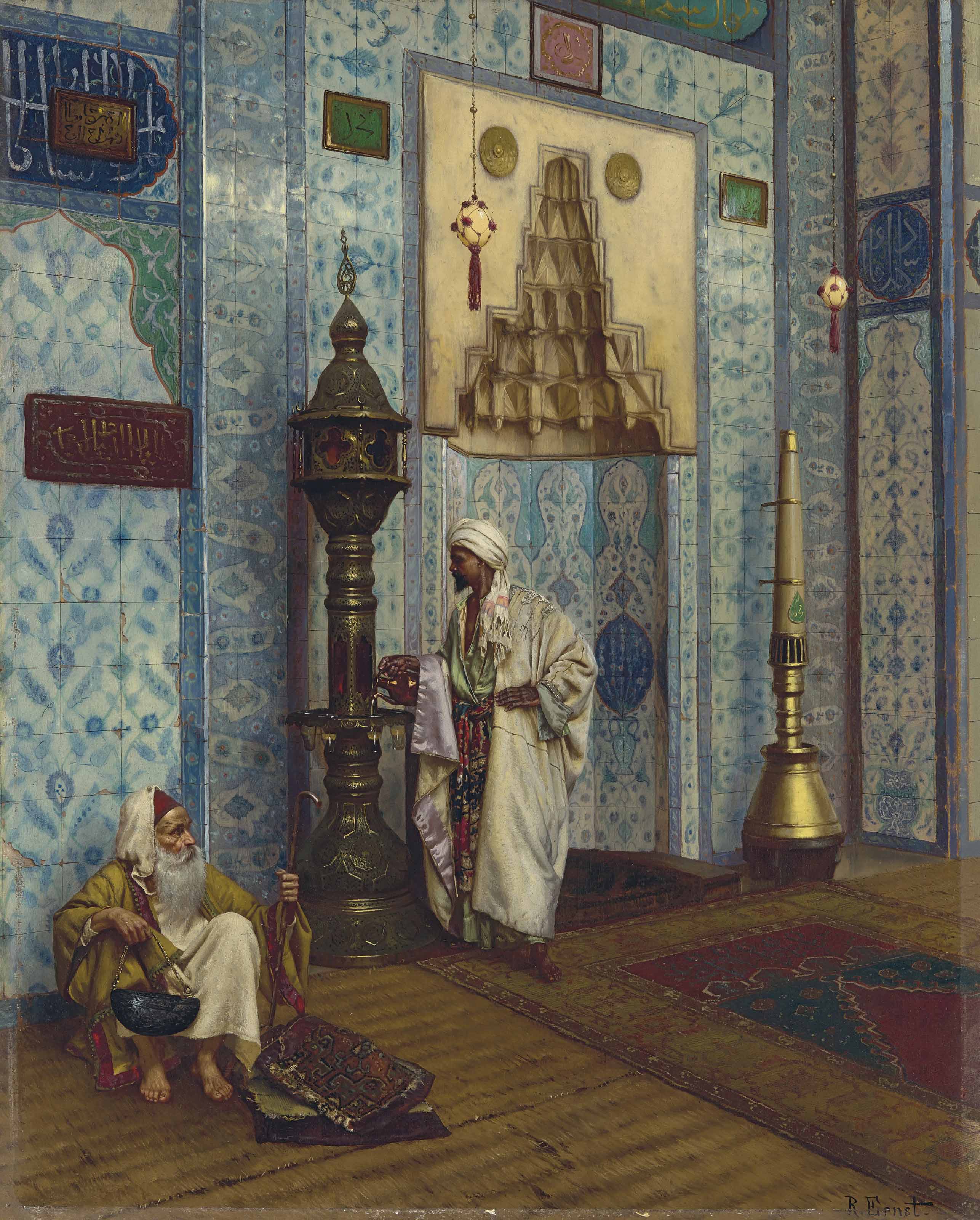 Rudolf Ernst, In the Mosque, sold for £488,750 on 12 July 2018 at Christie's in London