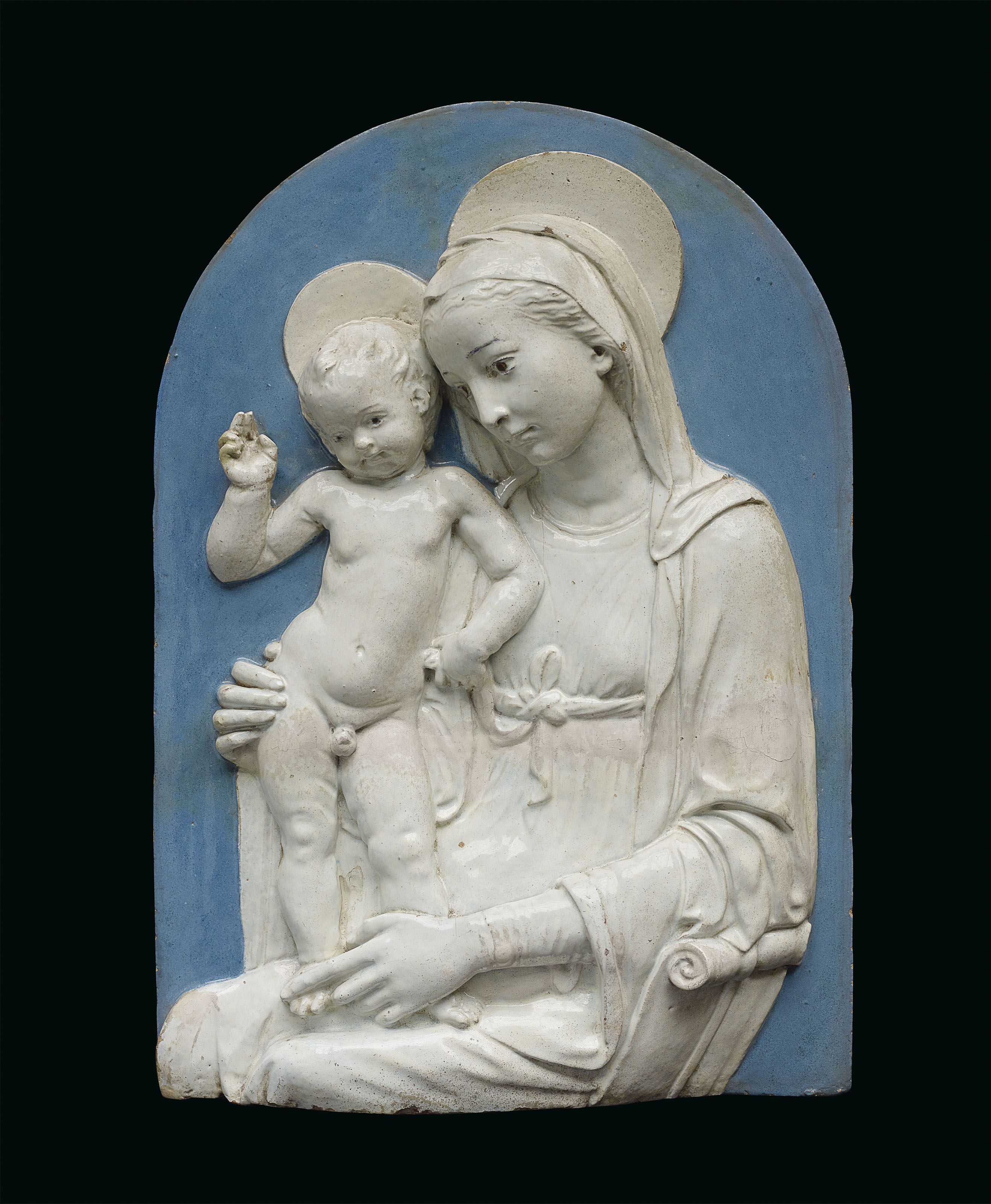 ANDREA DELLA ROBBIA (14351525), FLORENCE, CIRCA 1485 , THE VIRGIN AND