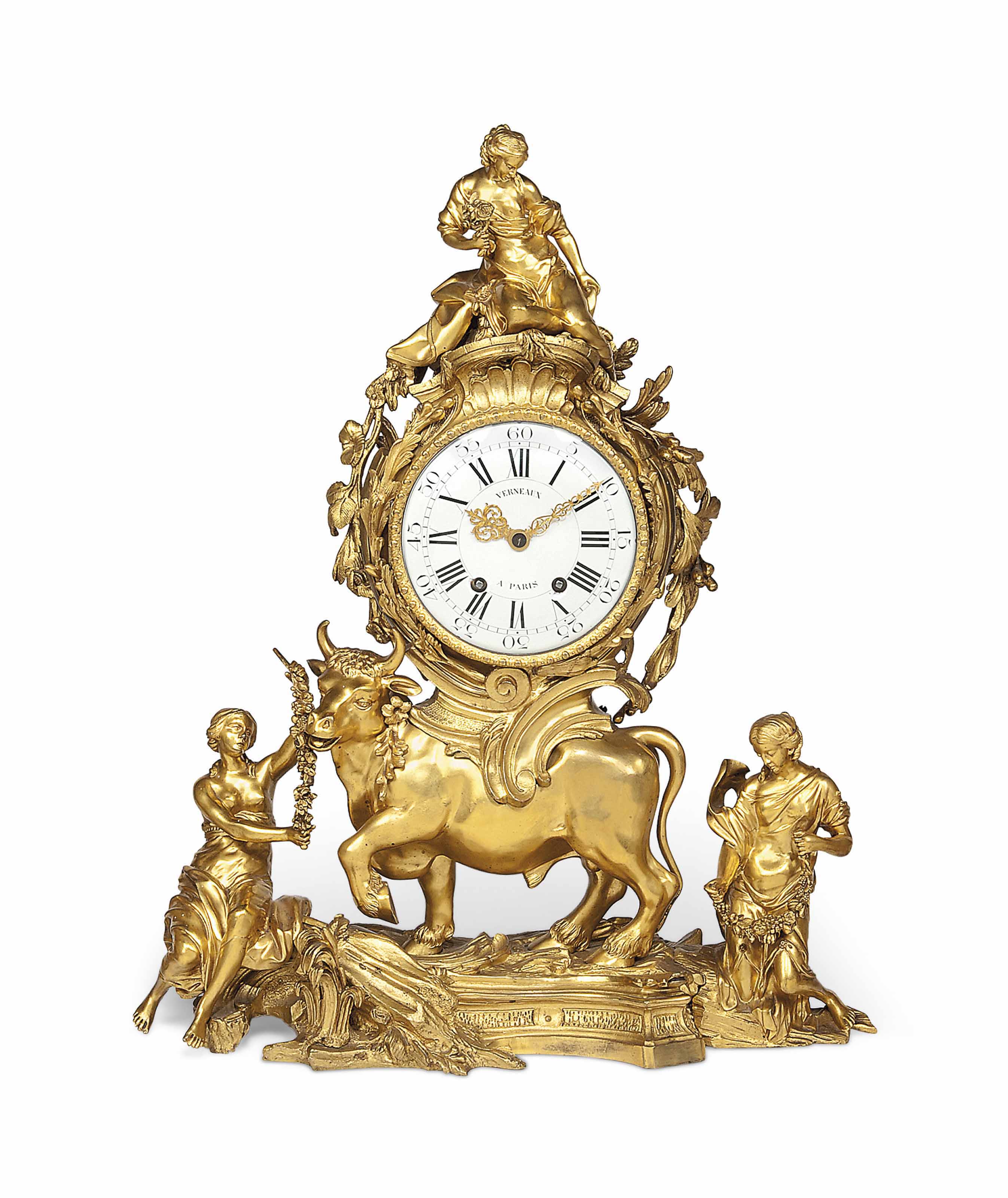 A FRENCH ORMOLU CLOCK