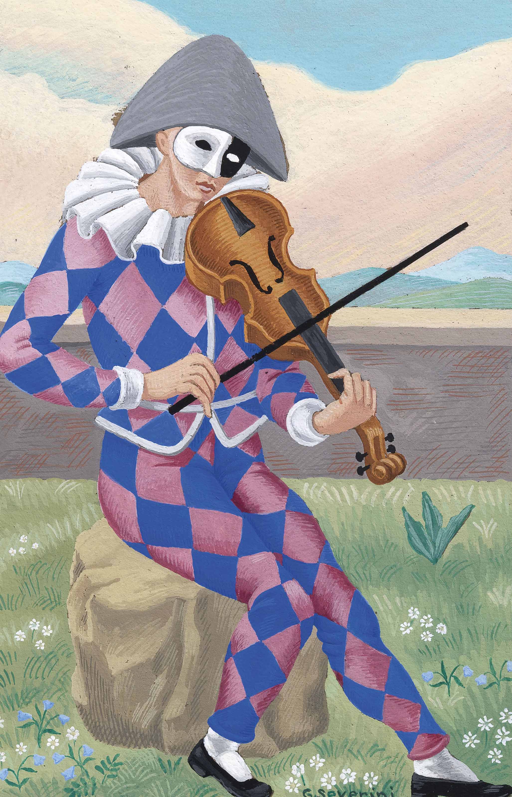 («Пьеро-музыкант», 1924 Северини
