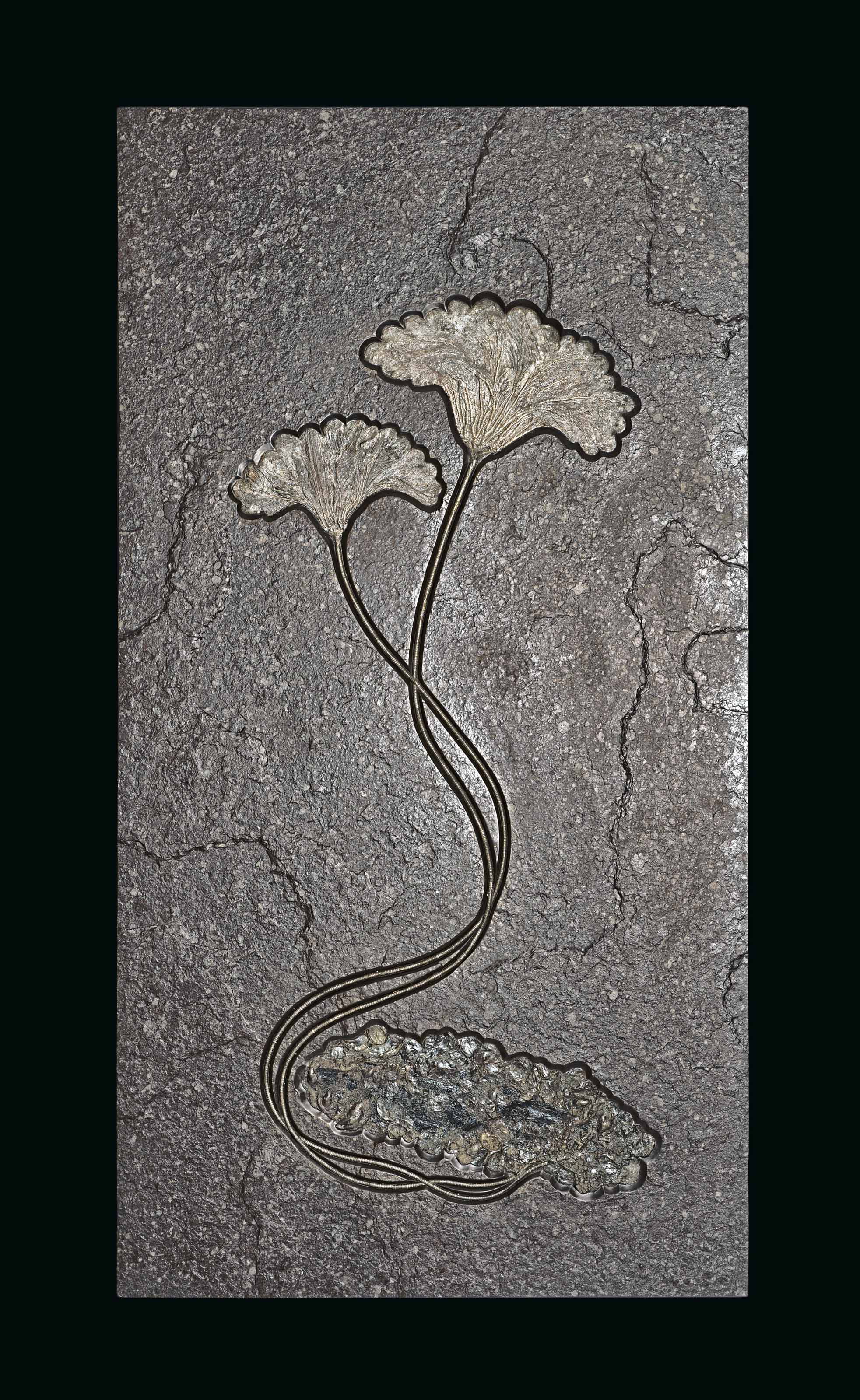 A double fossil sea lily plaque, Germany. 71 x 37&frac12;  in (180.3 x 95.3  cm). Estimate: &pound;25,000-35,000. Offered in Science and Natural History on 10 July 2018 at Christie&rsquo;s in London