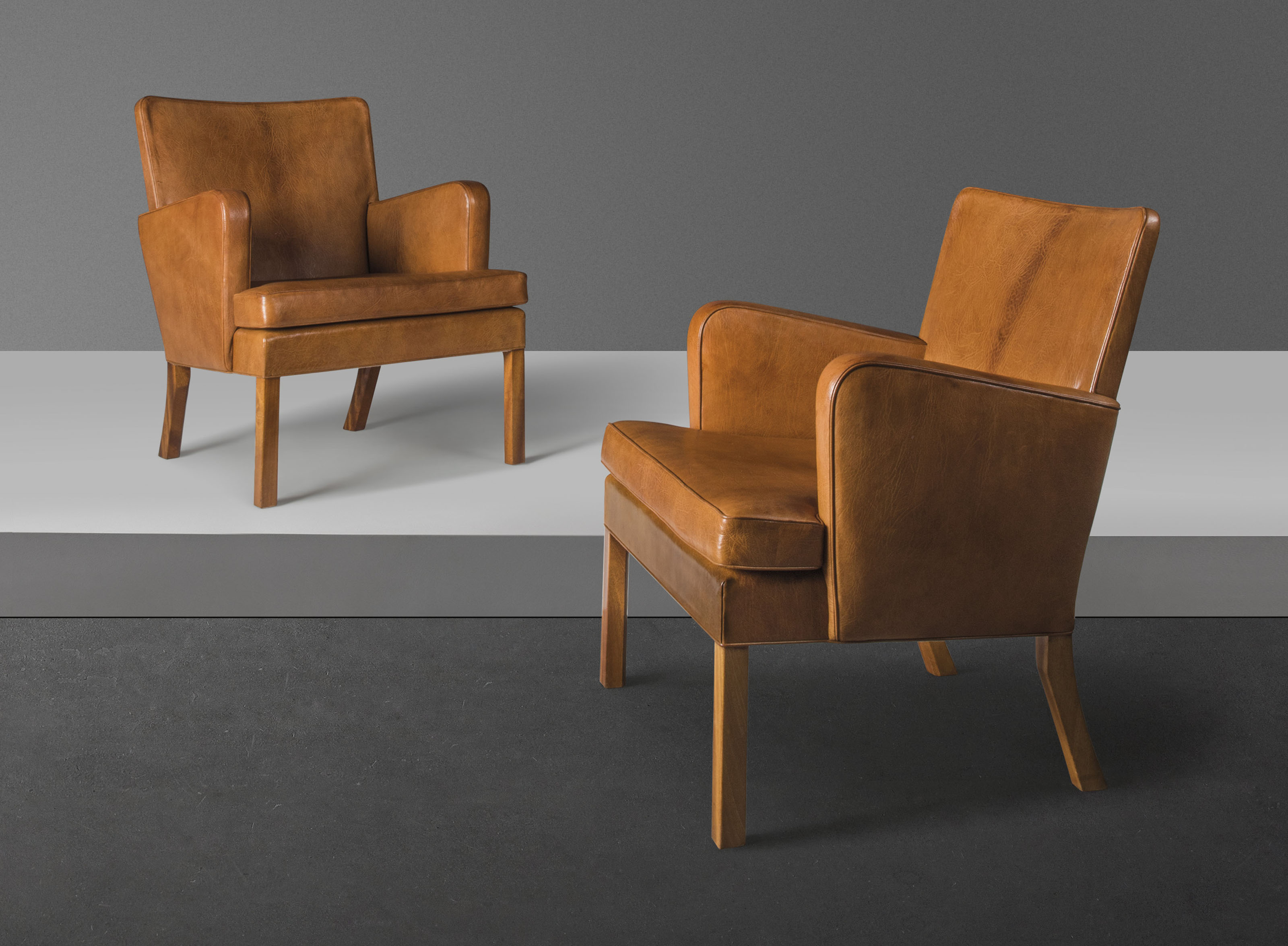 Kaare Klint (1888-1954), a pair of early &lsquo;Easy&rsquo; armchairs, model no. 5313, designed 1934. Sold for &pound;40,000 on 17 October 2018 at Christie&rsquo;s in London
