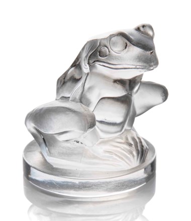 A ‘Grenouille’ car mascot, no. 1146, designed 1928. 2½ in (6 cm) high. Sold for £7,500 on 15 May 2018 at Christie’s in London