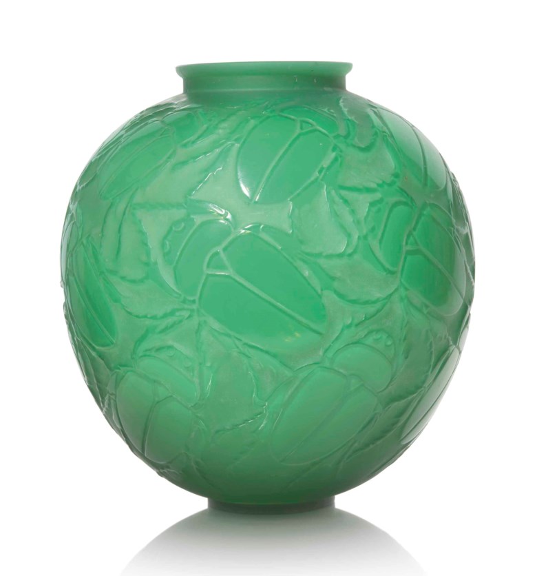 A ‘Gros Scarabees’ vase, no. 892, designed 1923. 11½ in (29 cm) high. Sold for £32,500 on 15 May 2018 at Christie’s in London
