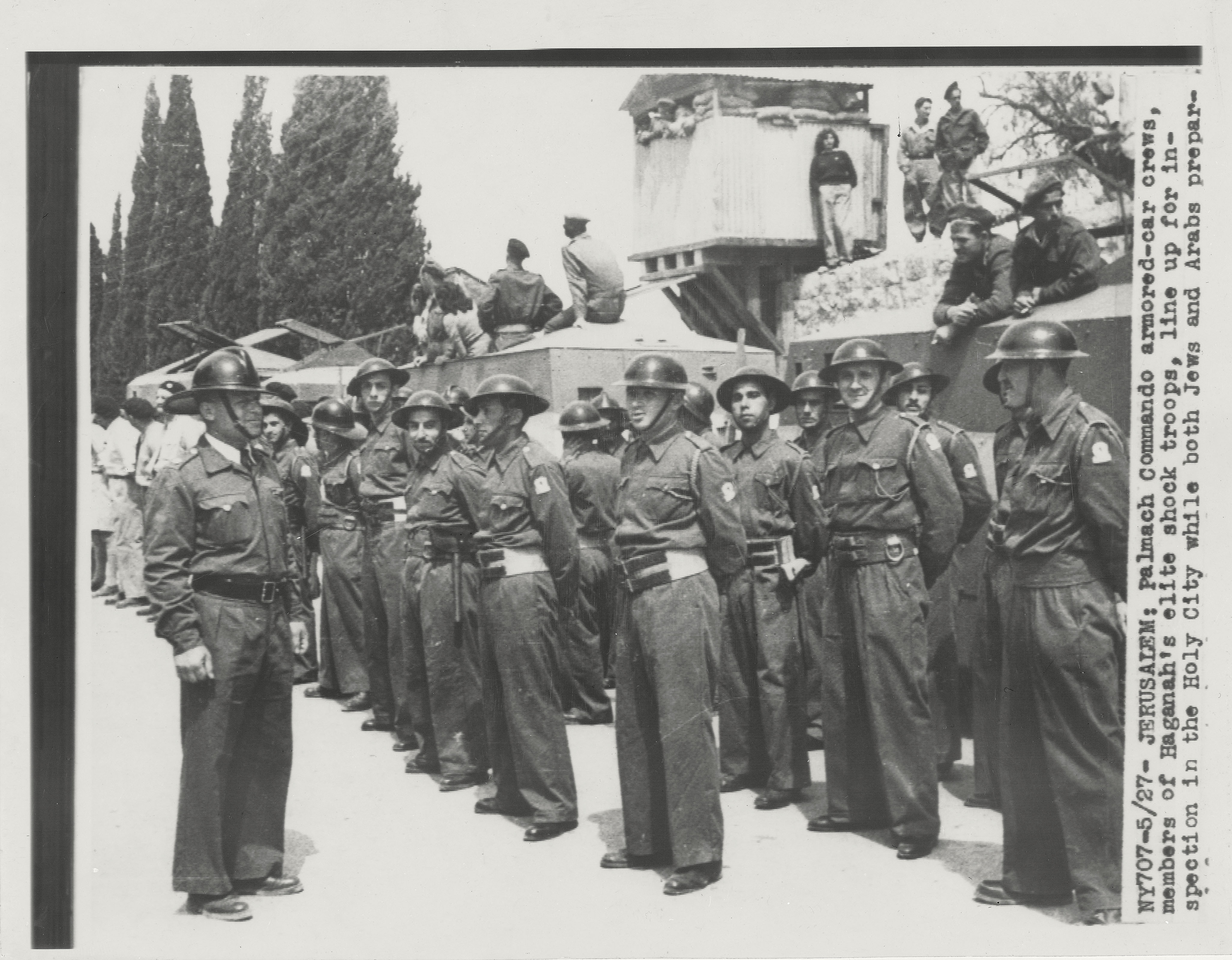 PALESTINE — PRESS PHOTOGRAPHS OF HAGANAH AND IRGUN MILITARY ACTIVITY